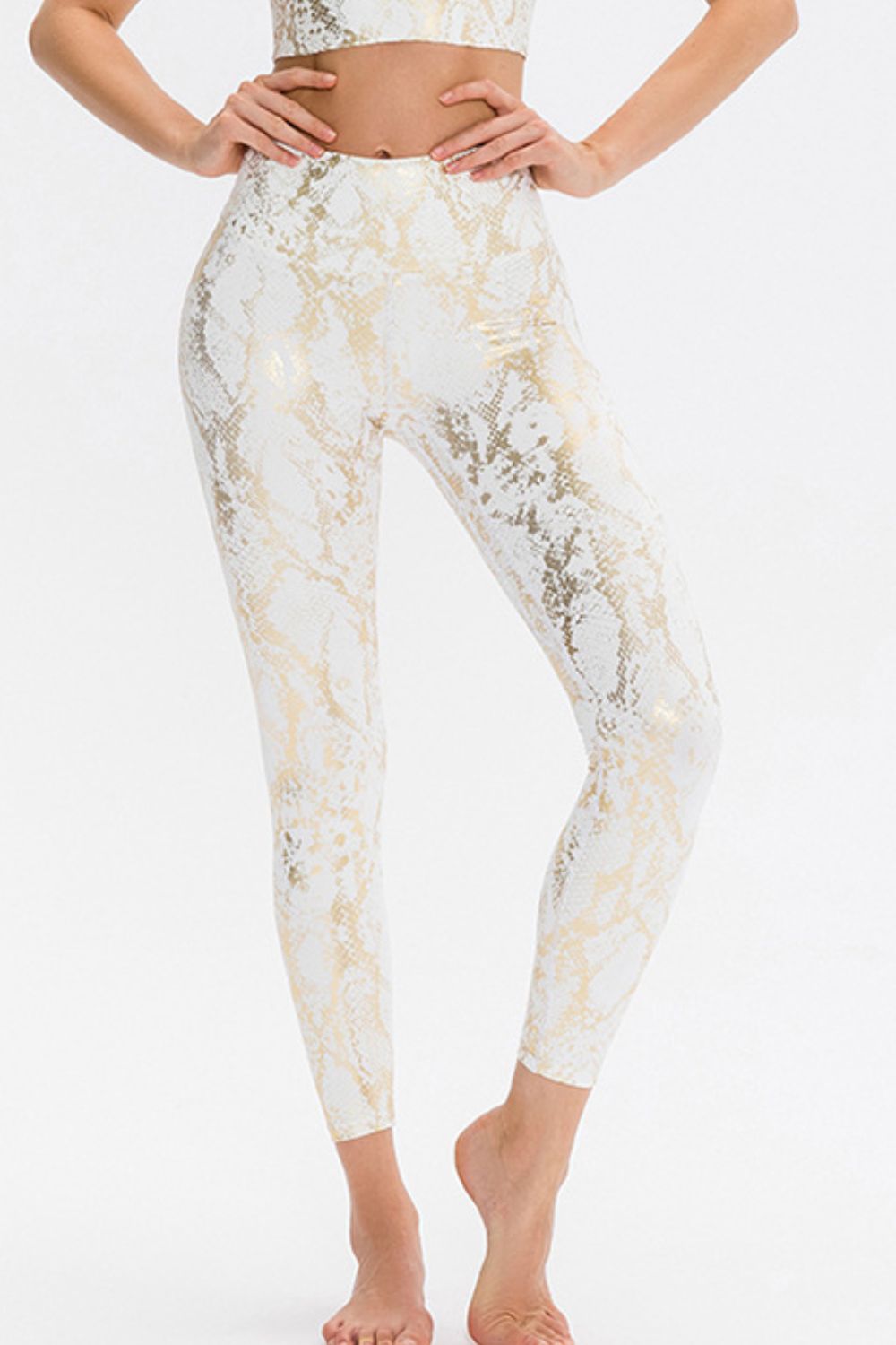 Sleek Savage | Animal Print Wide Waistband Sports Leggings