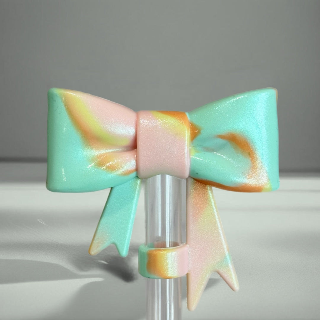 DREAMY 3D BOW STRAW TOPPER