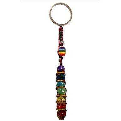 Chakra 7 Stone Durepox Resin Keychain