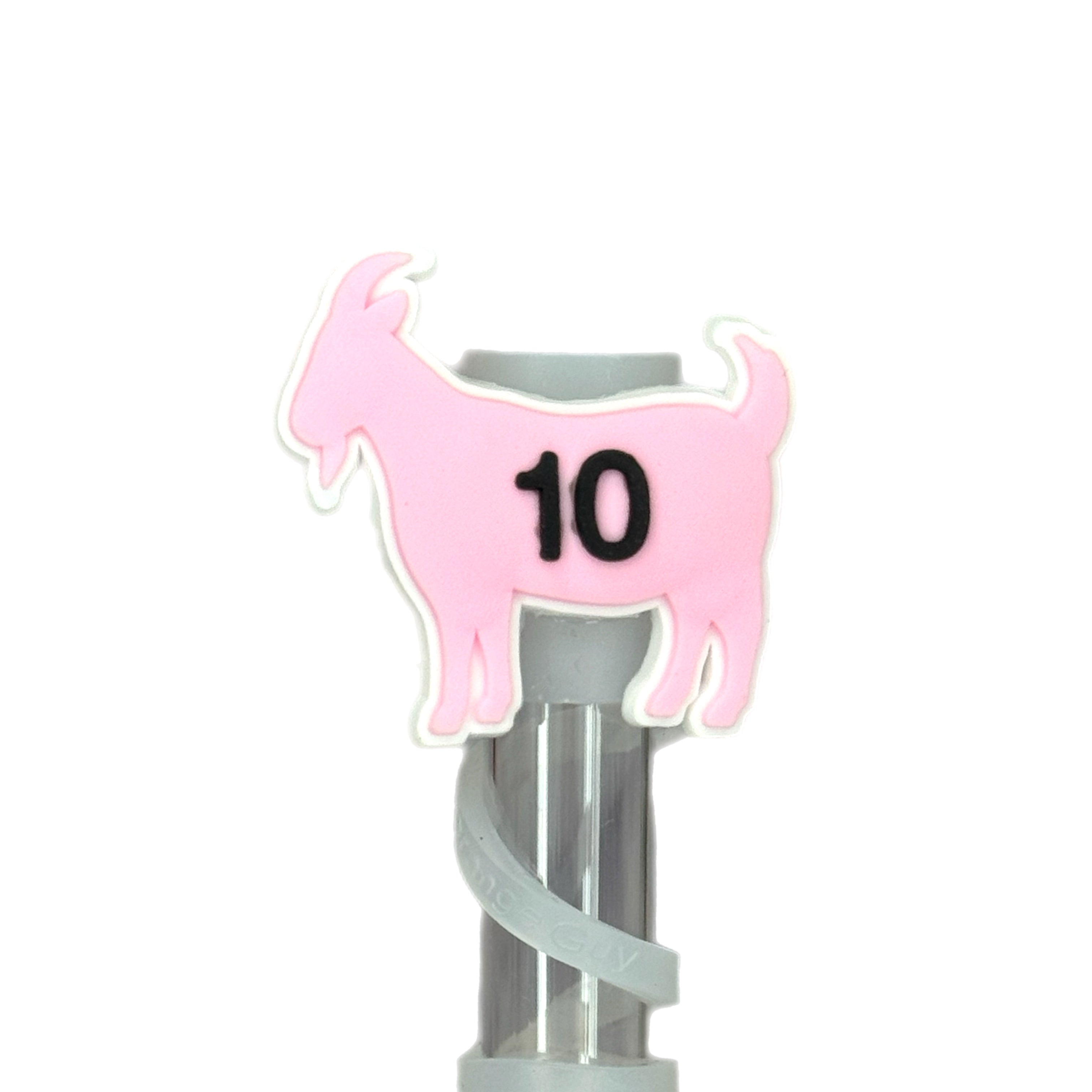 PINK GOAT MESSI STRAW TOPPER