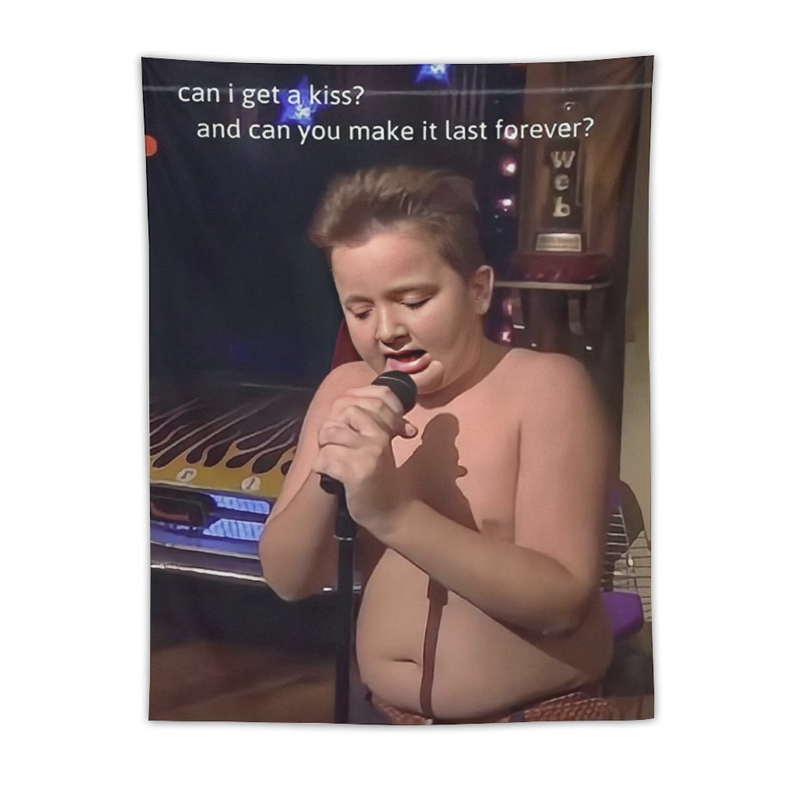 Can I Get A Kiss Gibby Vertical Tapestry