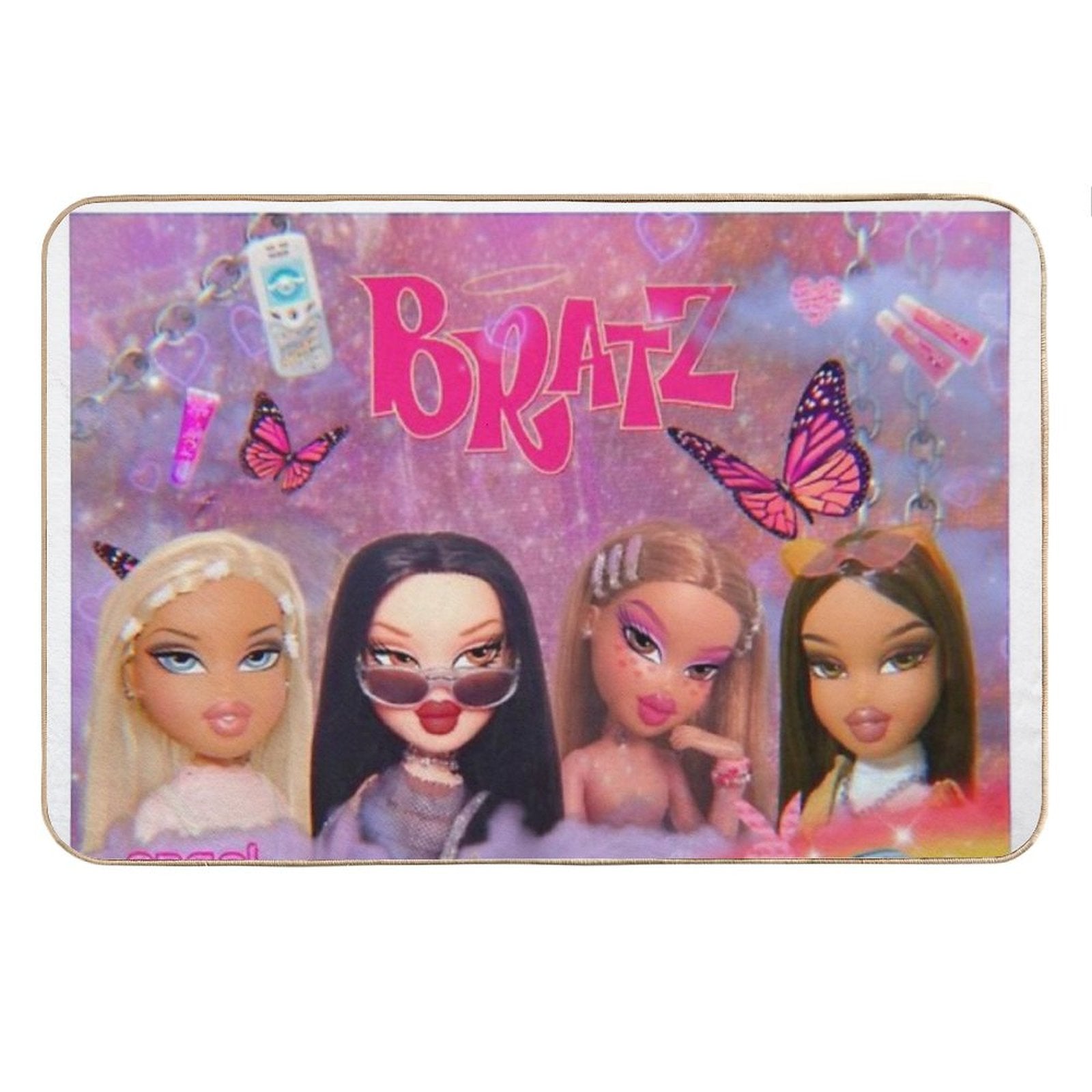 Y2k Bratz Collage Bath Mat