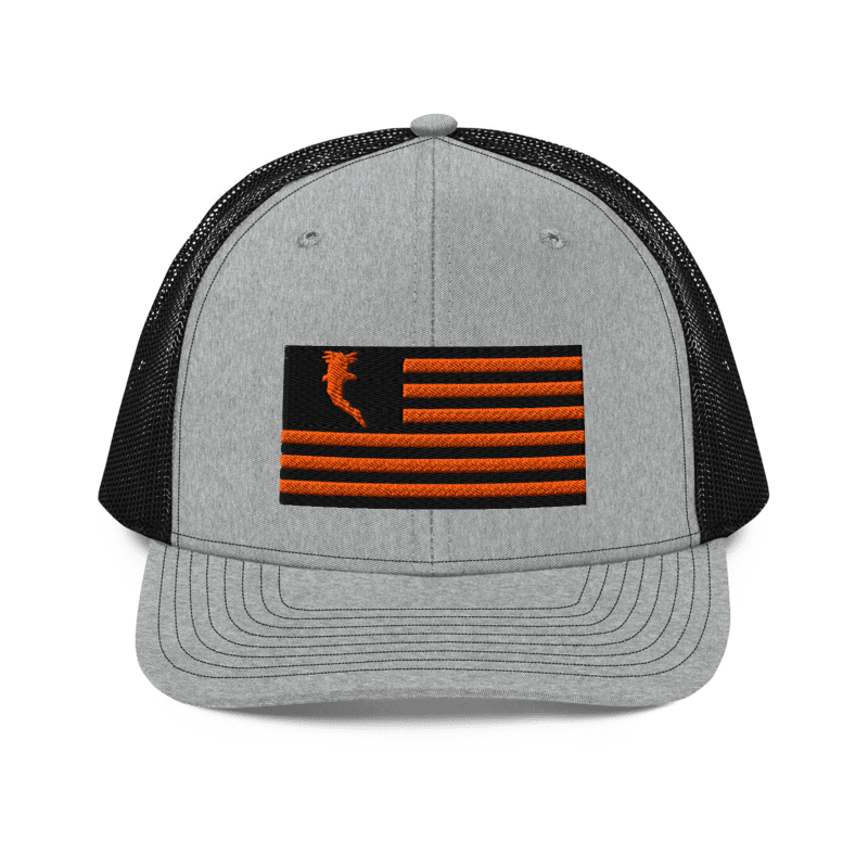 Flag Embroidered Neon Orange (Snapback)