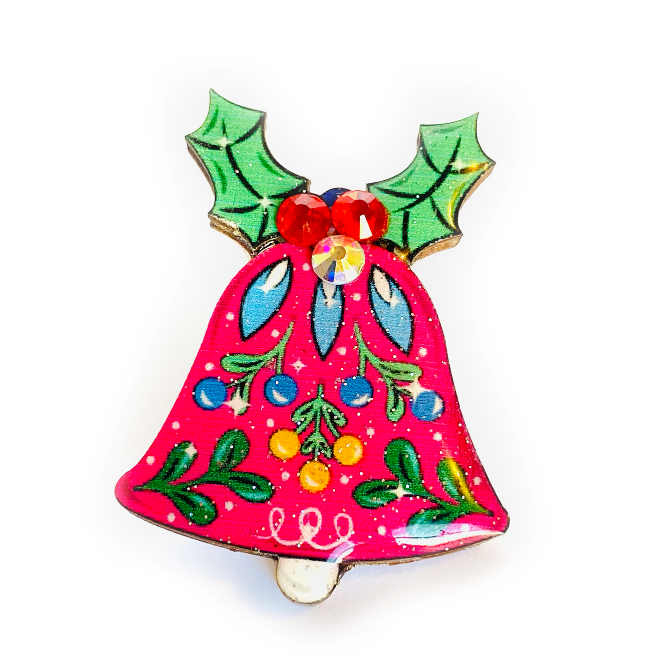 Christmas Bell Brooch by Rosie Rose Parker
