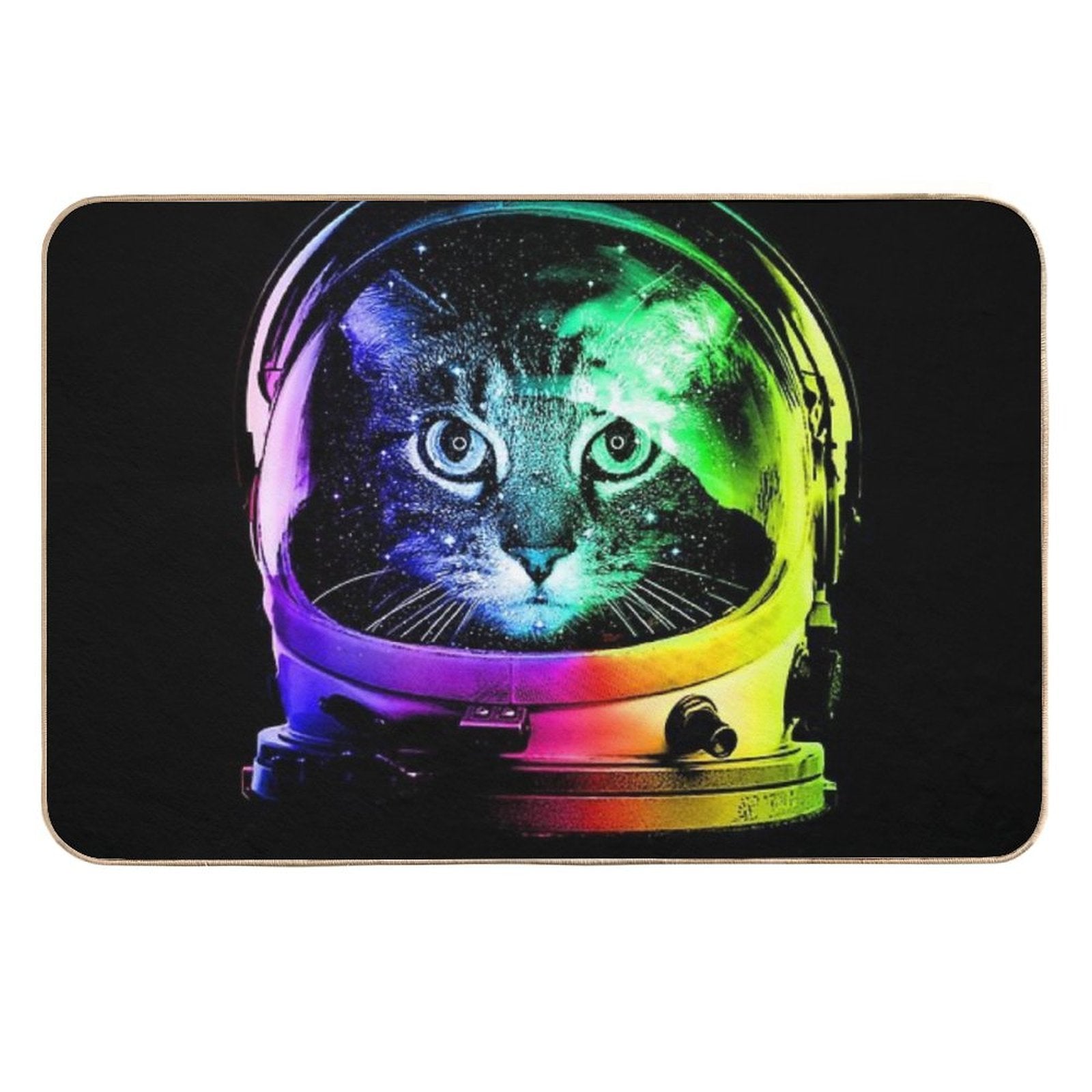 Astronaut Cat  High-Traffic Bath Mat