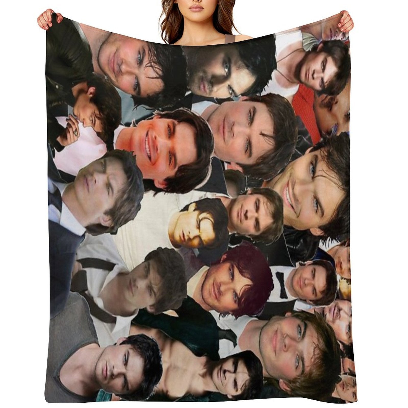 Ian Somerhalder Photo Collage Throw Blanket