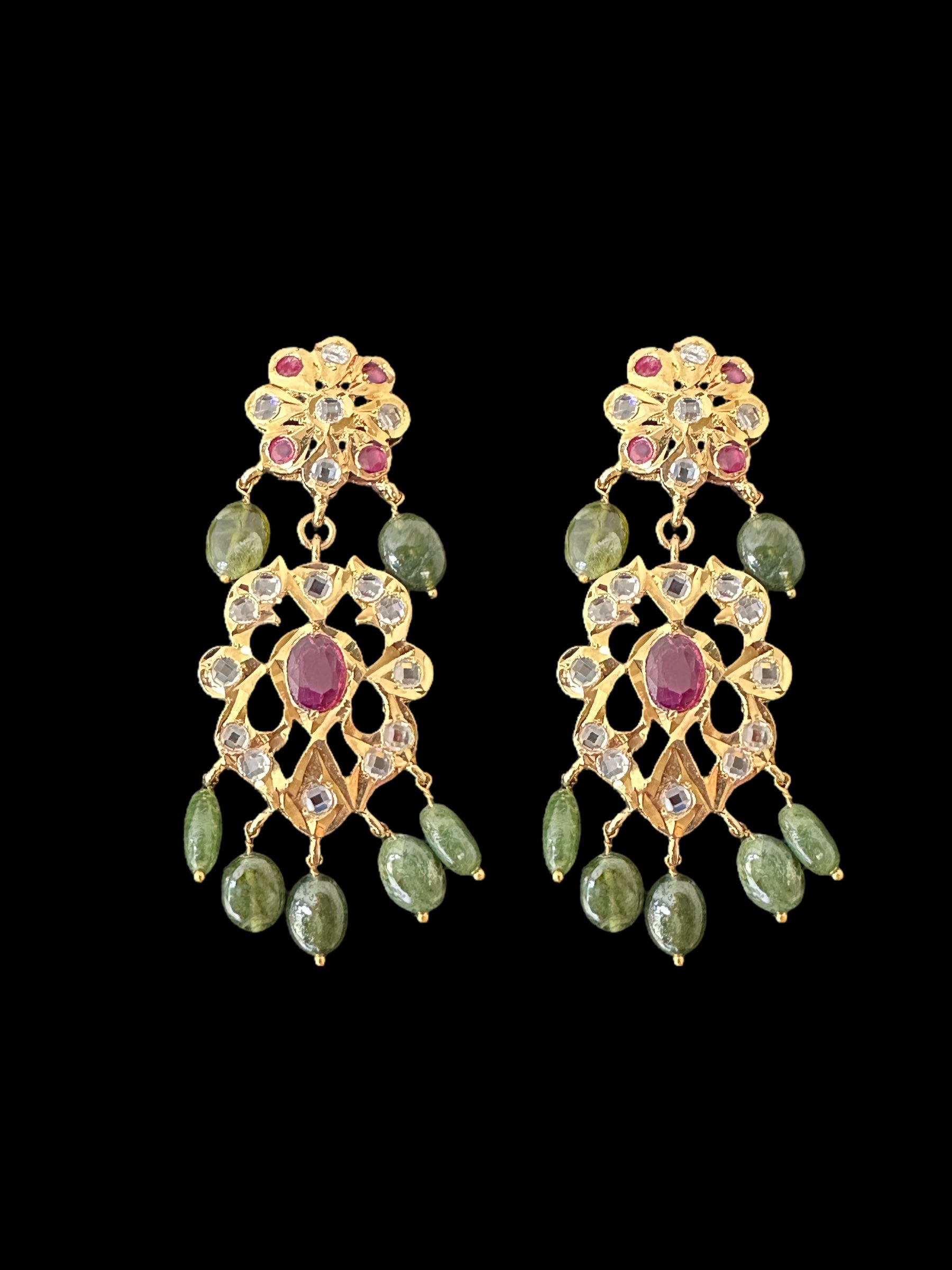 DER596 Raina earrings in real beads ( READY TO SHIP )