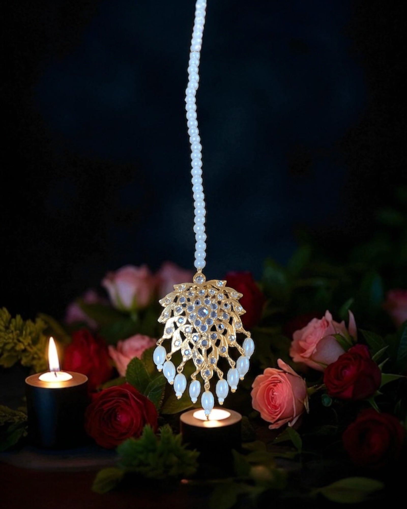 DJTK3 Zohra tika in pearls    ( READY TO SHIP)