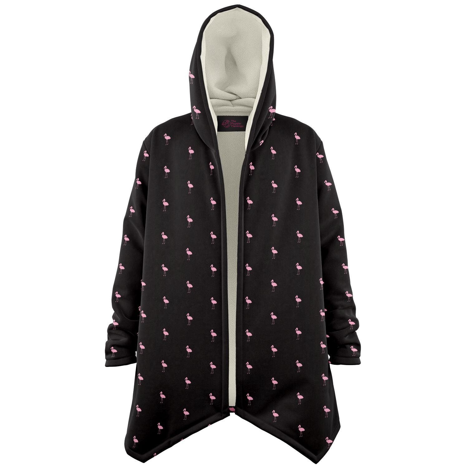 Black Classic Flamingo Cloak Hoodie