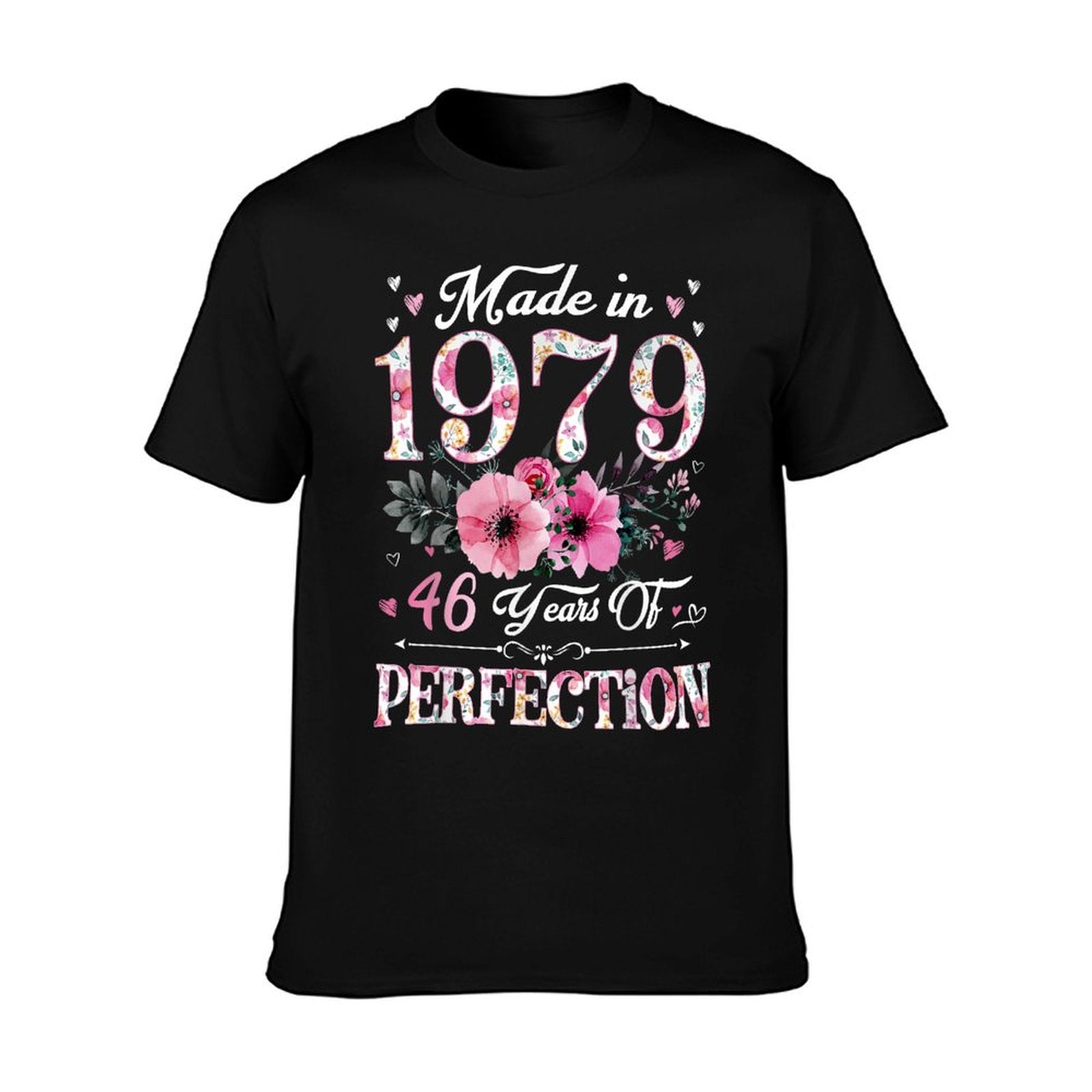 46 Year Old Made In 1979 Floral 46th Birthday Gift For Women T-Shirt