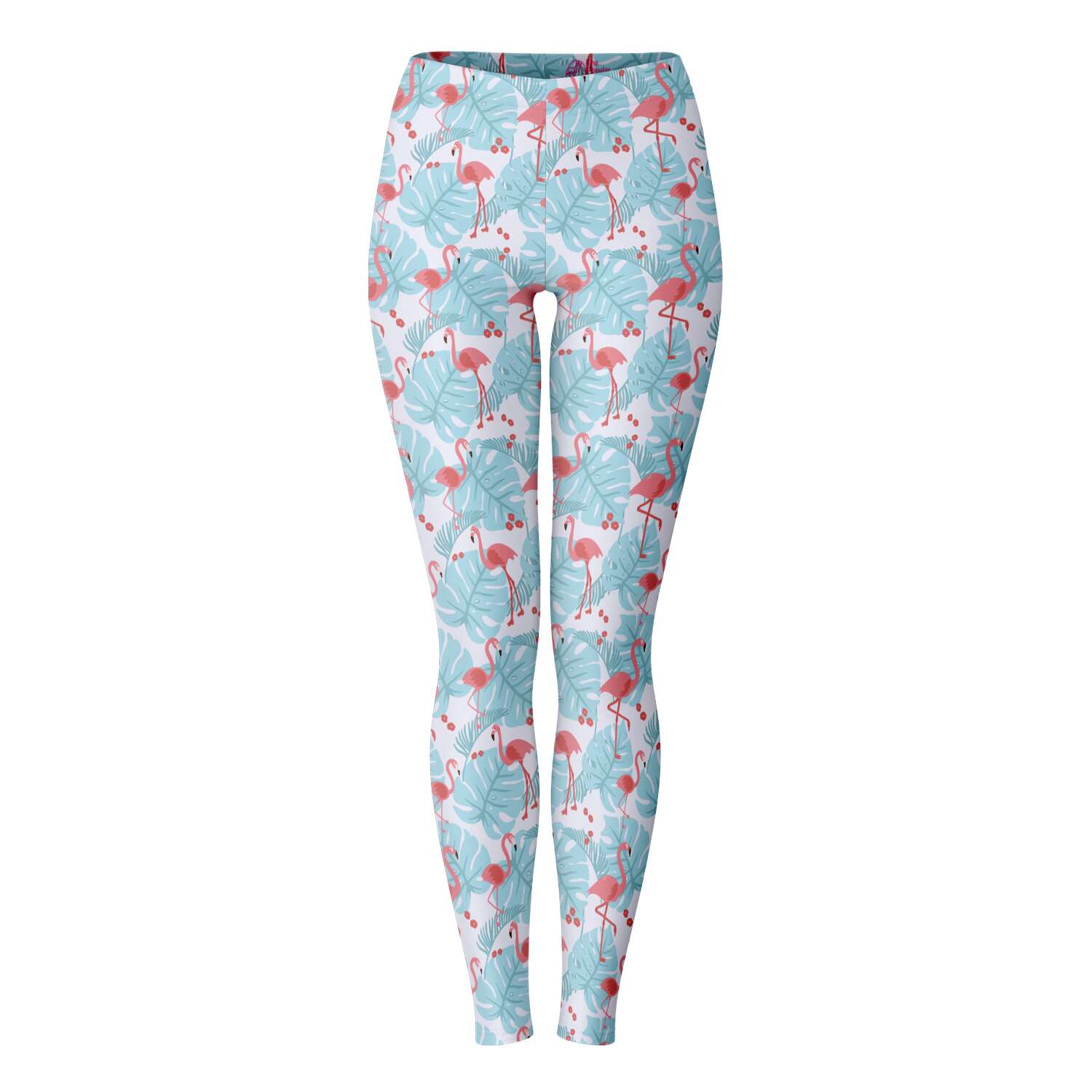 Flamingo Blue Floral Leggings