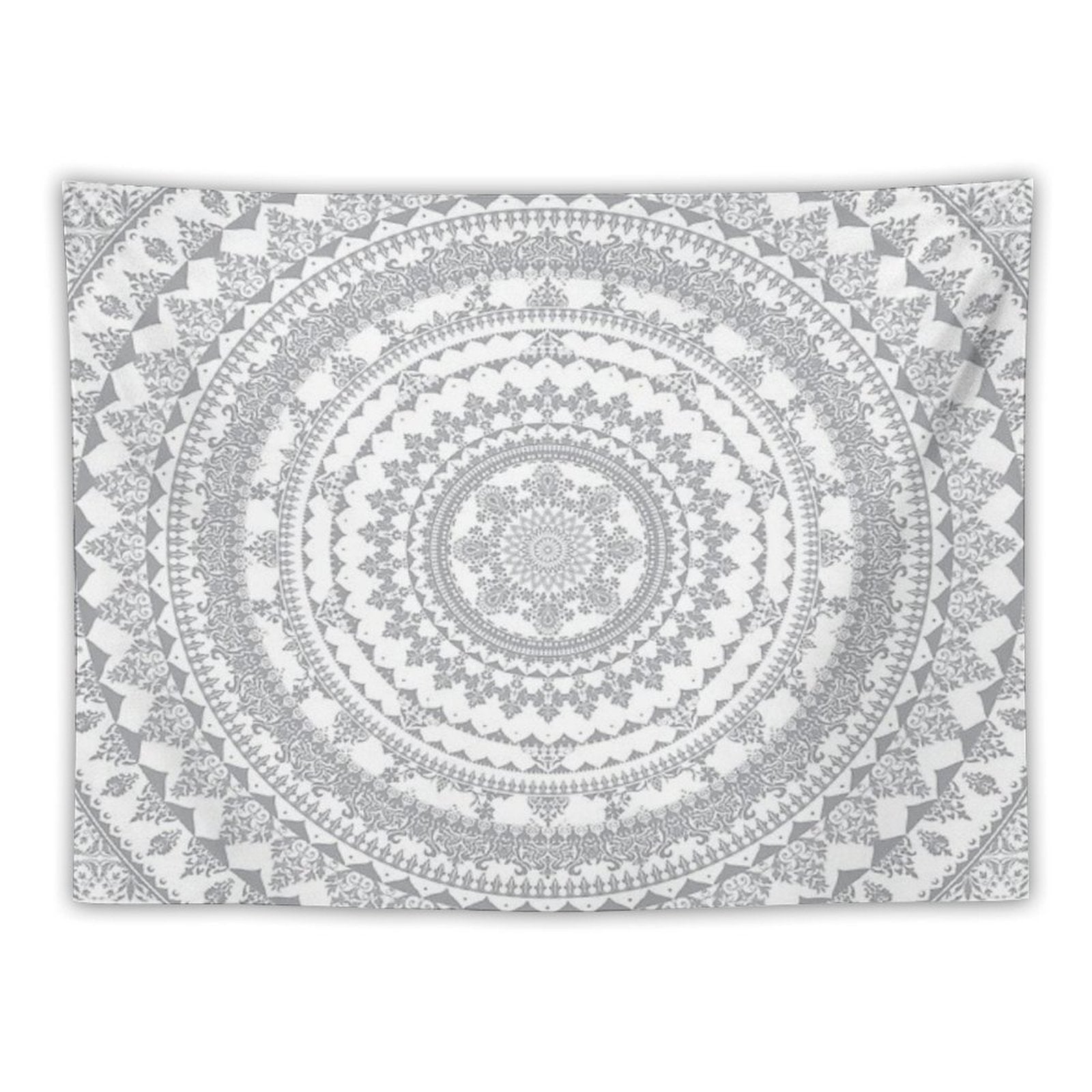 Mandala Gray Tapestry