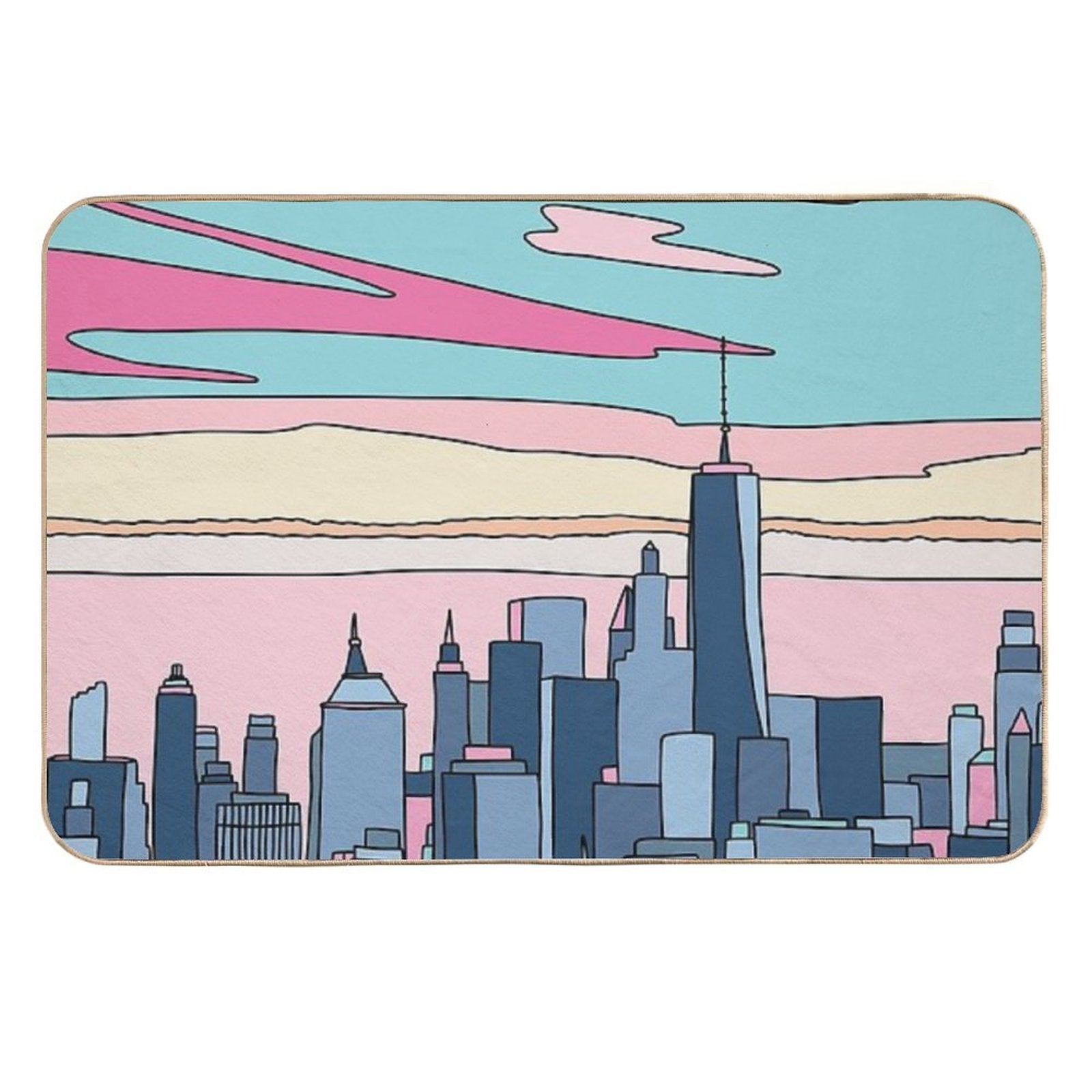 City Sunset by Elebea  Long-Lasting Bath Mat