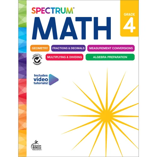 Spectrum Math Workbook, Grade 4 - Paperback
