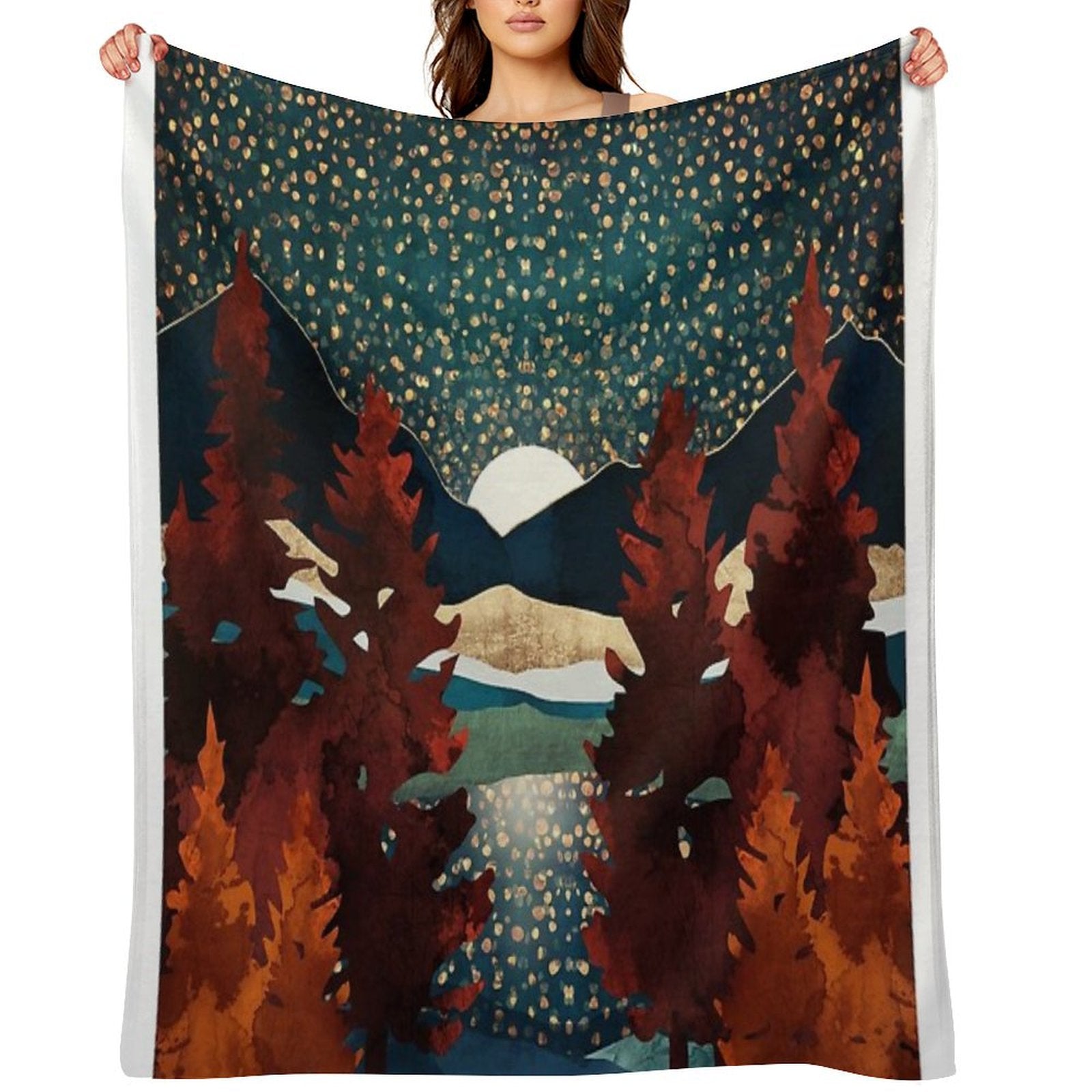 Star Sky Reflection Throw Blanket