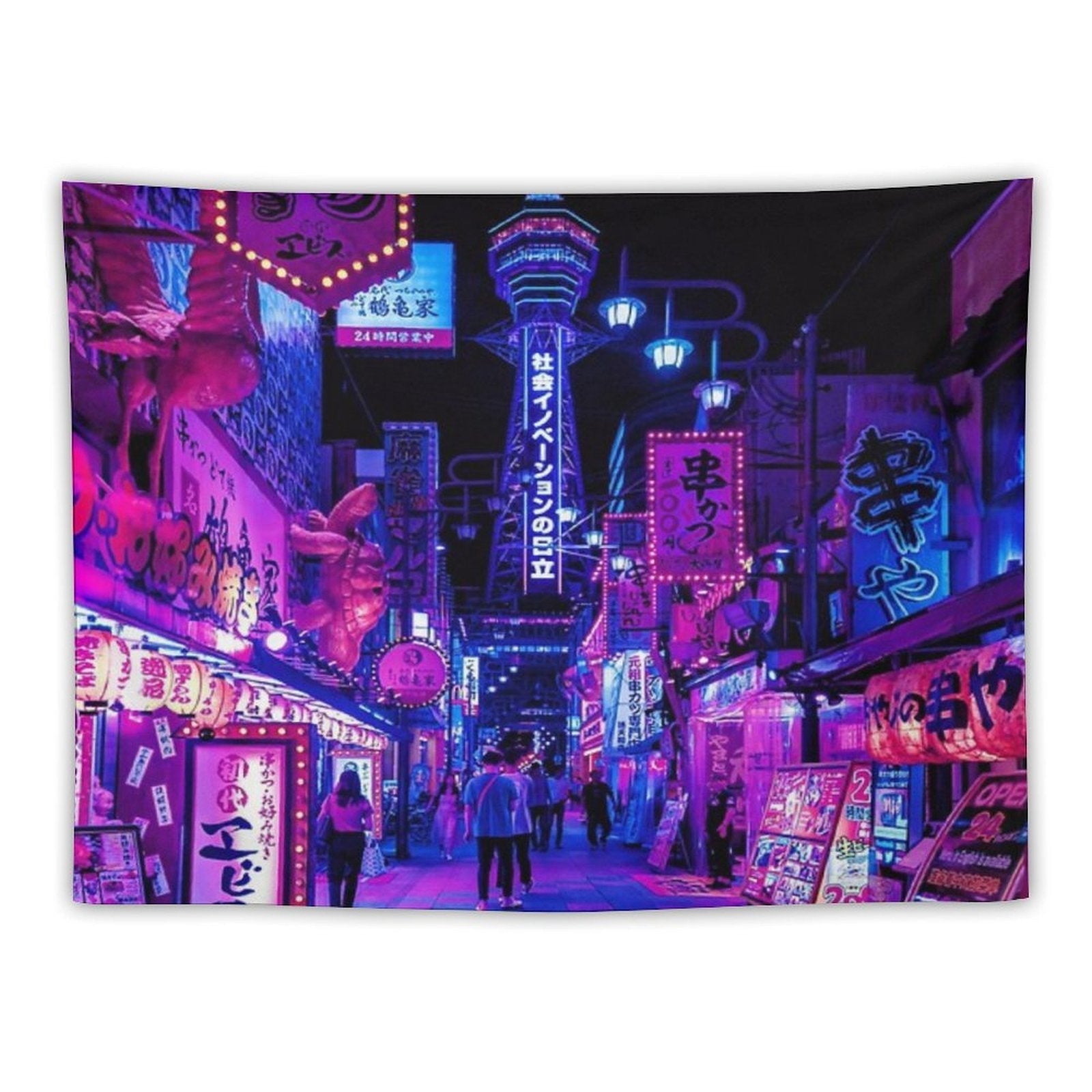 Osaka City Anime Scenes Tapestry