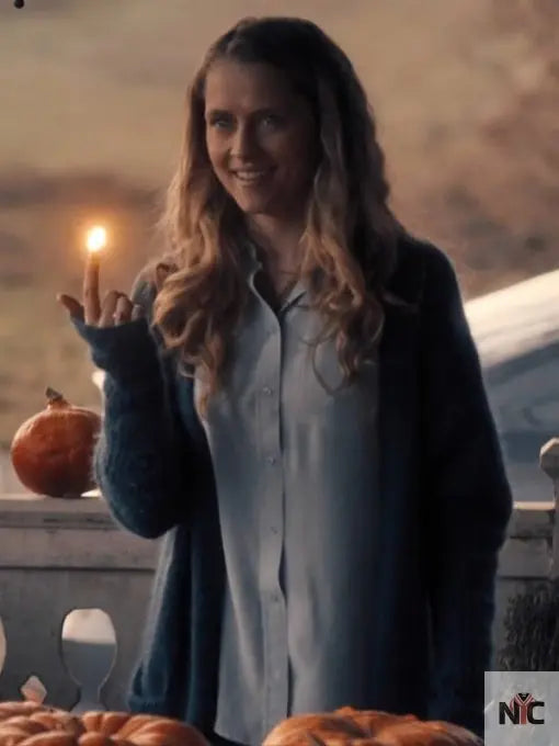 A Discovery Of Witches Teresa Palmer Blue Cardigan