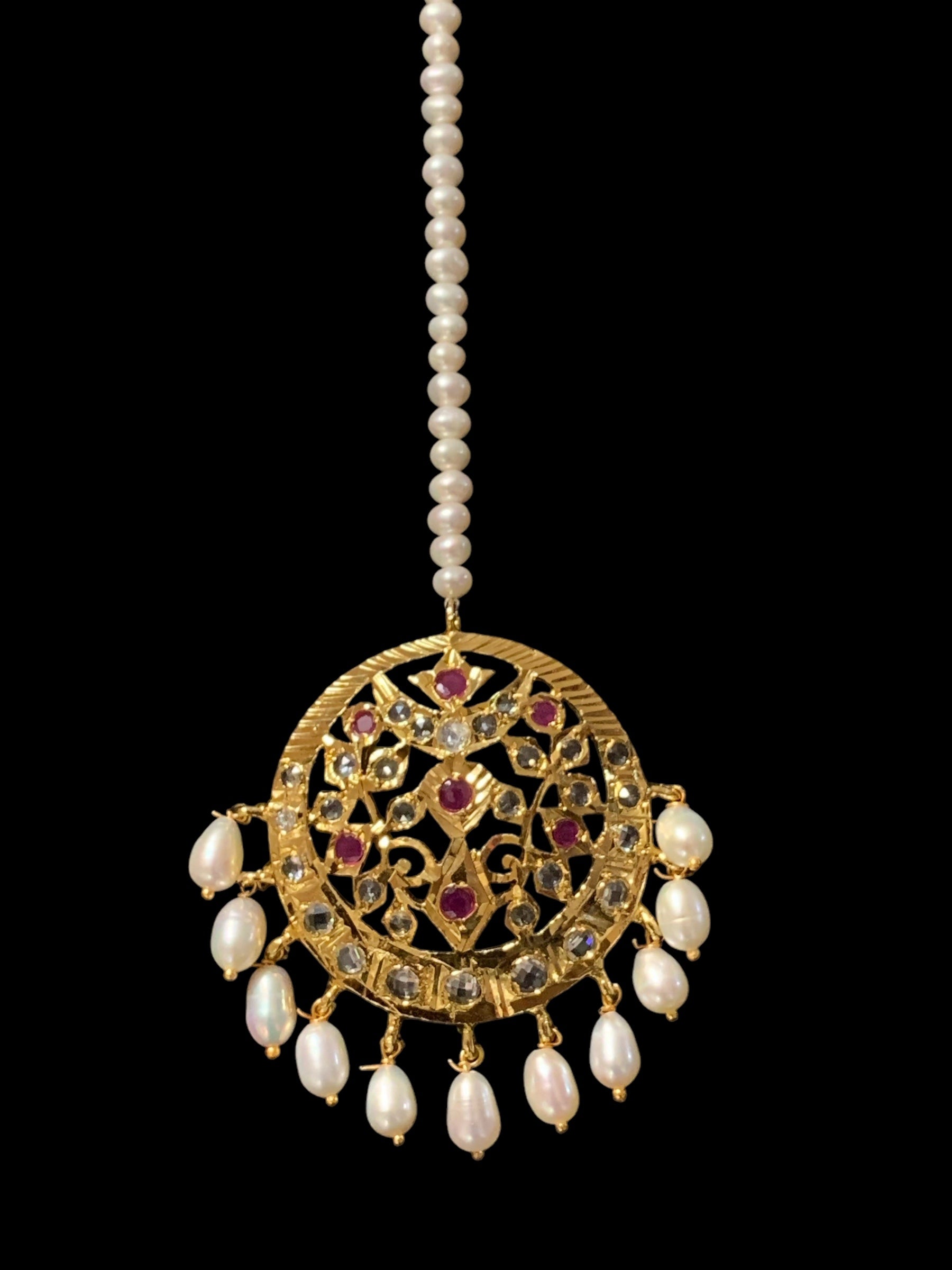 DJTK349 Avni tika in rubies ( READY TO SHIP )