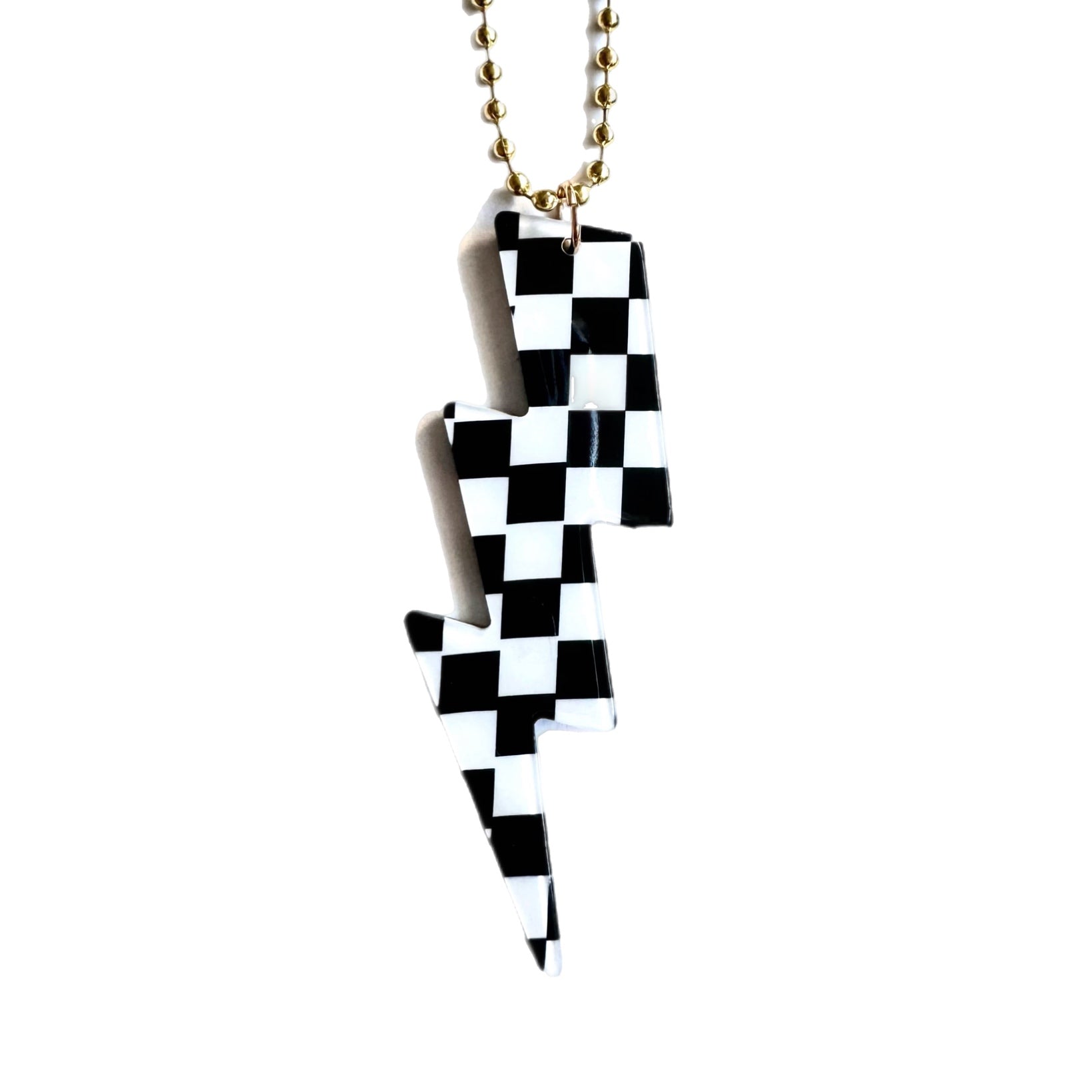 Checker Bolt Charm - Tumbler Handle Charm