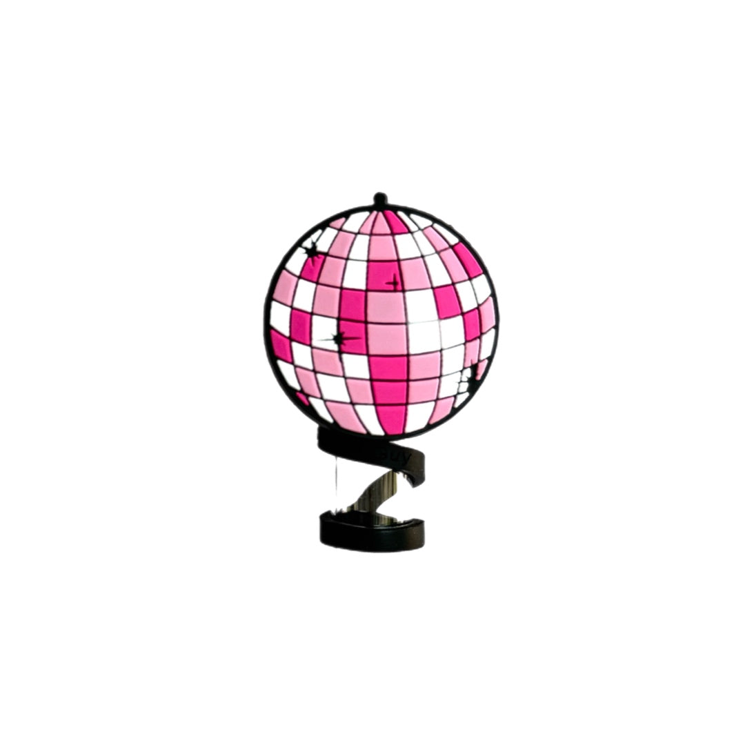 PINK DISCO BALL STRAW TOPPER