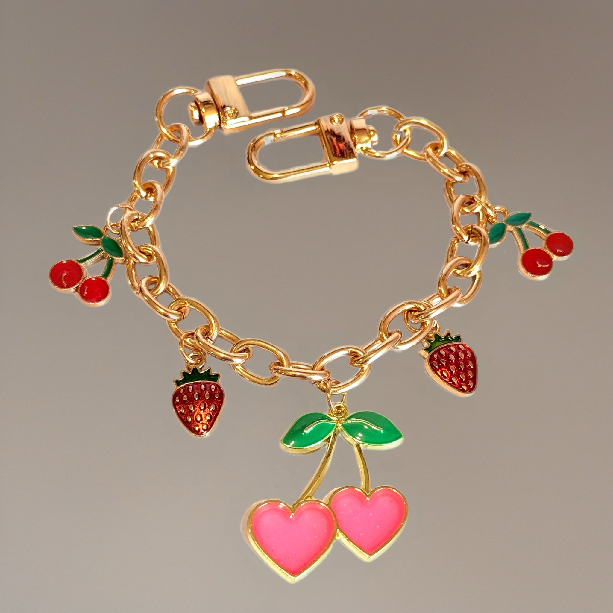 CHERRY LOVE DELUXE TUMBLER CHARM NECKLACE