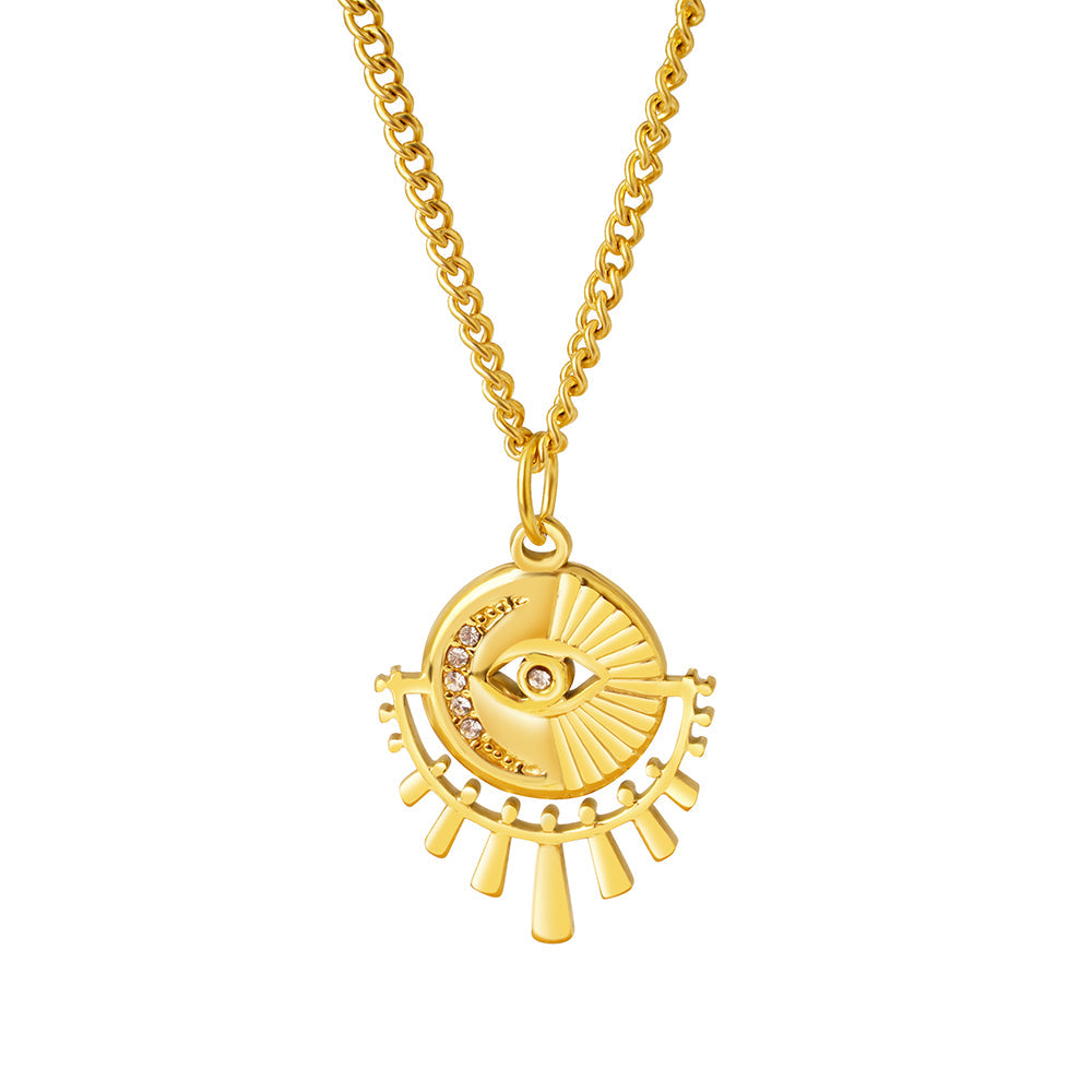 Evil Eye Sun &amp;amp; Moon Necklace
