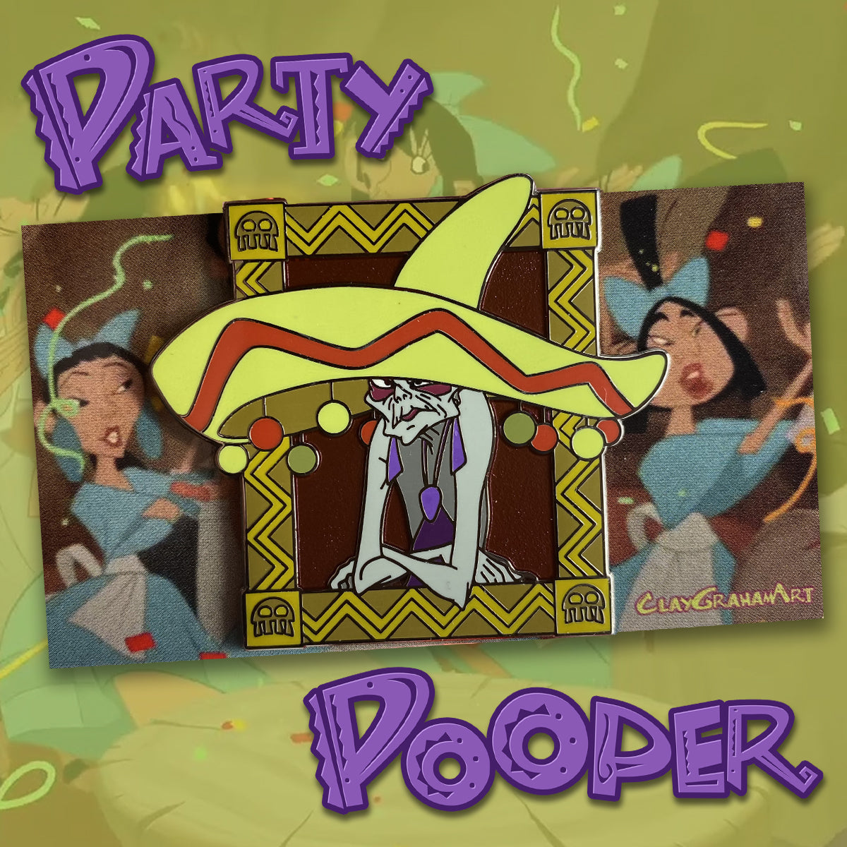 Party Pooper 2.25&amp;quot; hard enamel pin