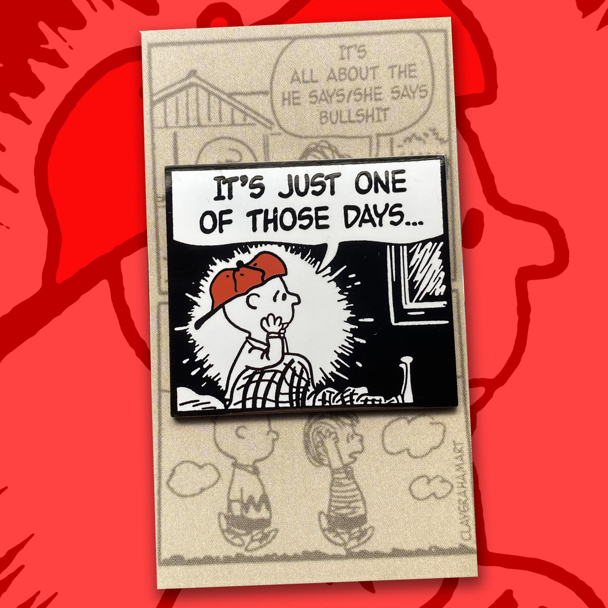 Charlie Break Stuff 1.75&amp;quot; hard enamel pin