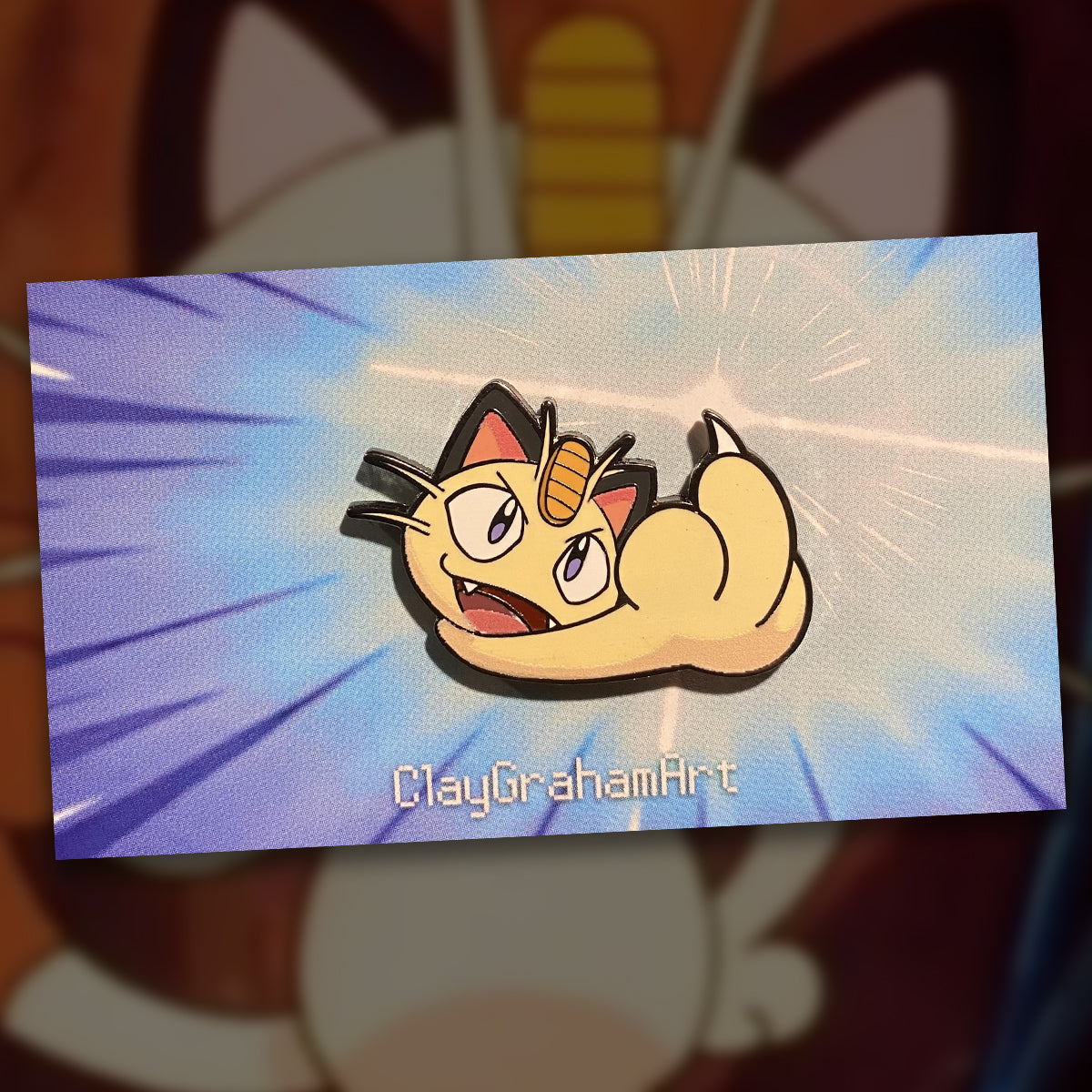 Shut Your Meowth! 1.75&amp;quot; hard enamel pin