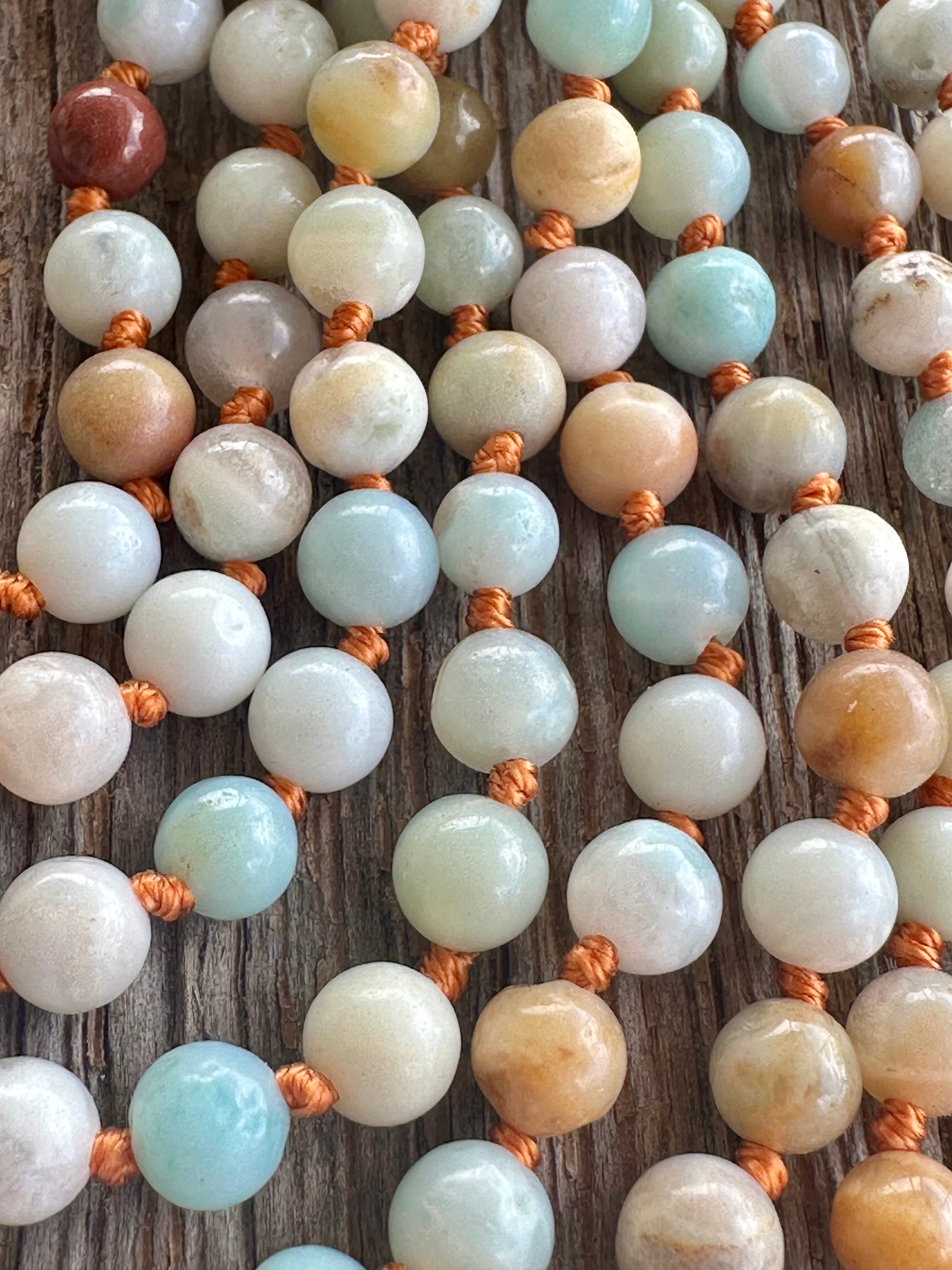 Natural Amazonite Gemstone || Beaded Necklace