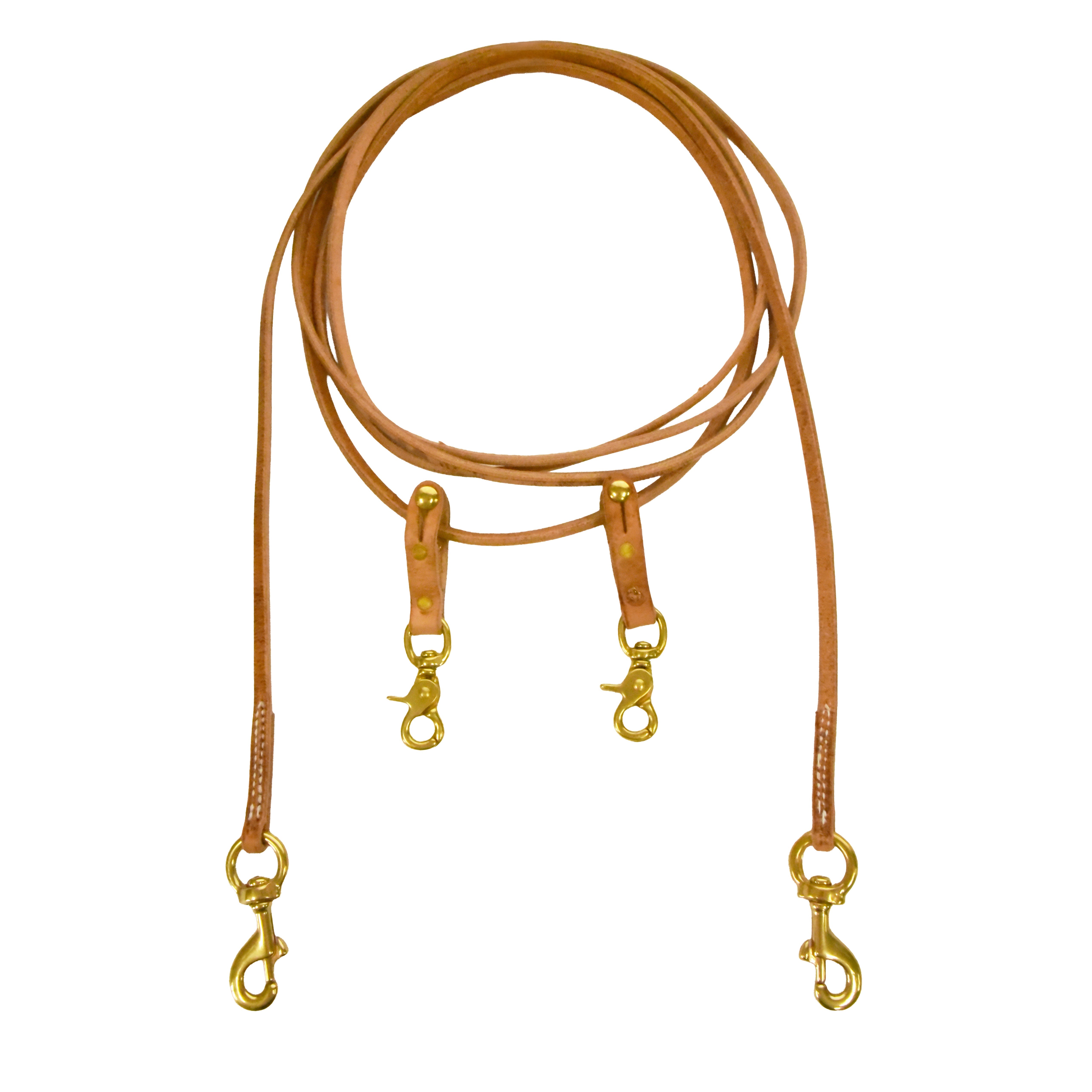 AJ Tack Harness Leather Draw Reins - 3/8in x 15ft