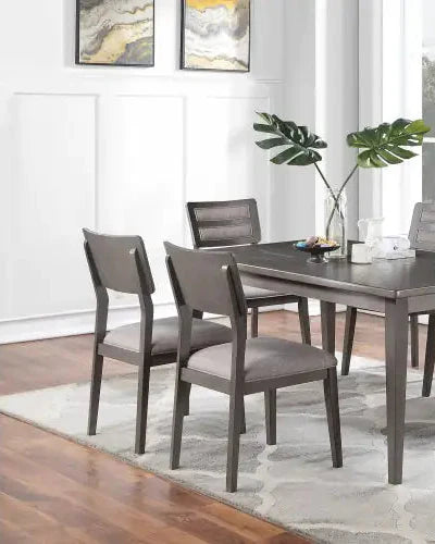 Style Loft Collection Elegant Brown and Grey Dining Side Chairs Set of 2