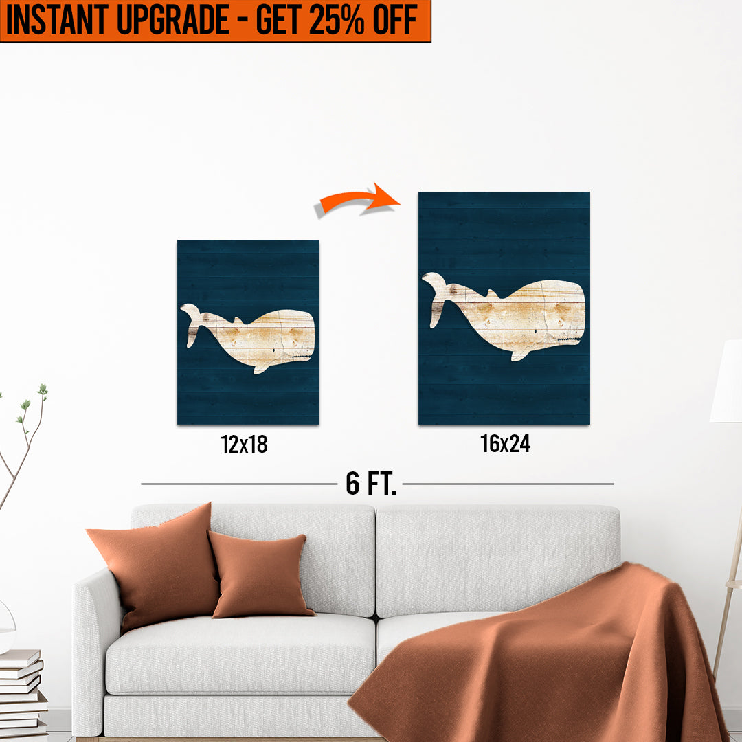 Upgrade Your 18x12 Inches &amp;#39;White Whale&amp;#39; Canvas To 24x16 Inches