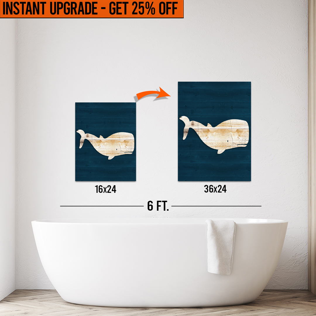 Upgrade Your 16x24 Inches &amp;#39;White Whale&amp;#39; Canvas To 24x36 Inches