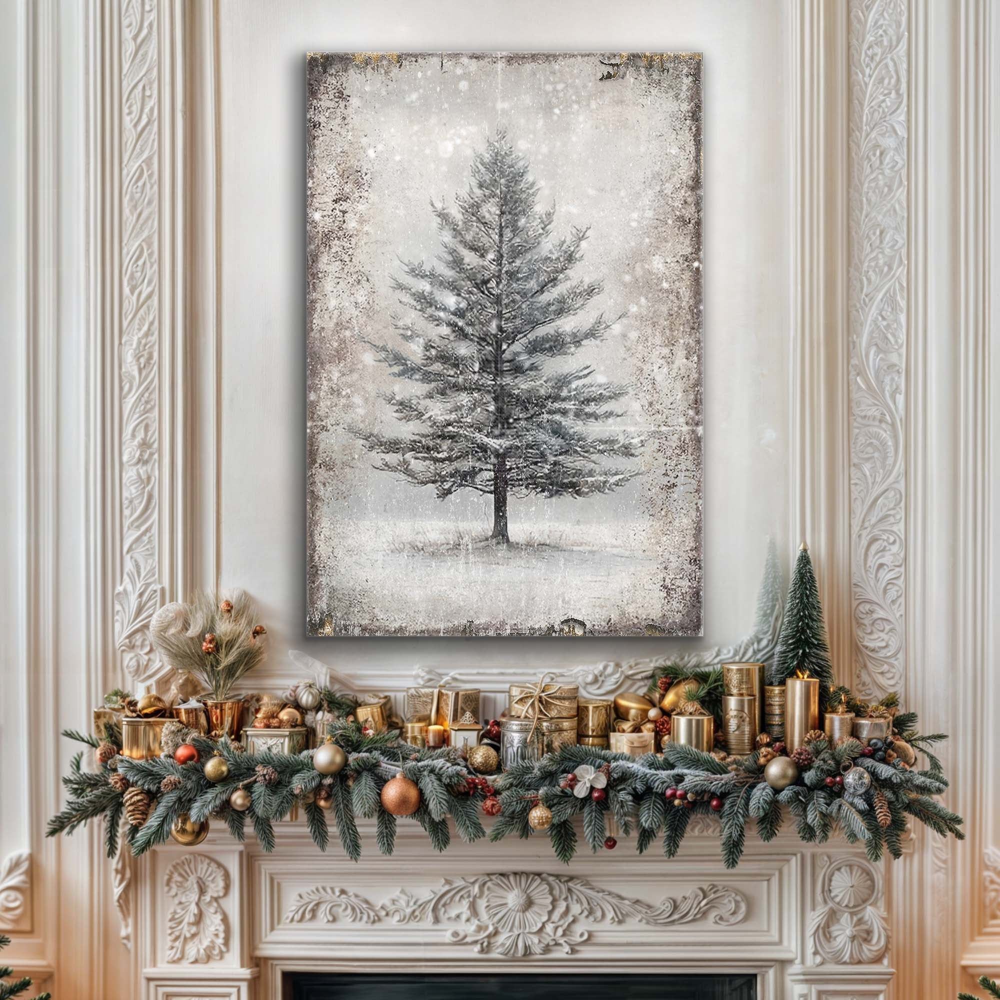 Vintage Christmas Tree Wall Art II