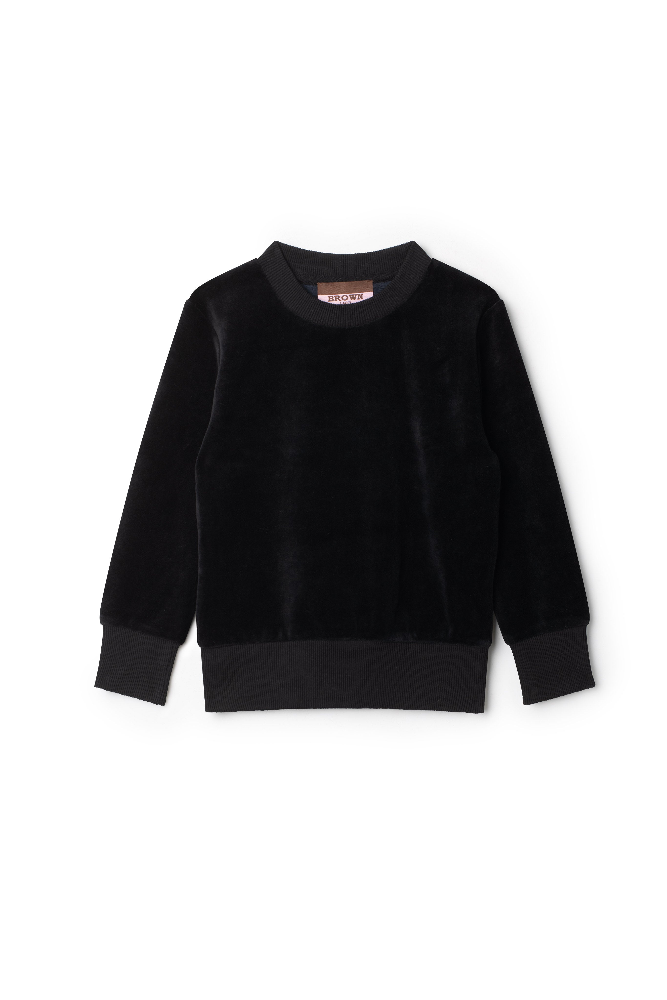 Basic Velour Crewneck Sweater