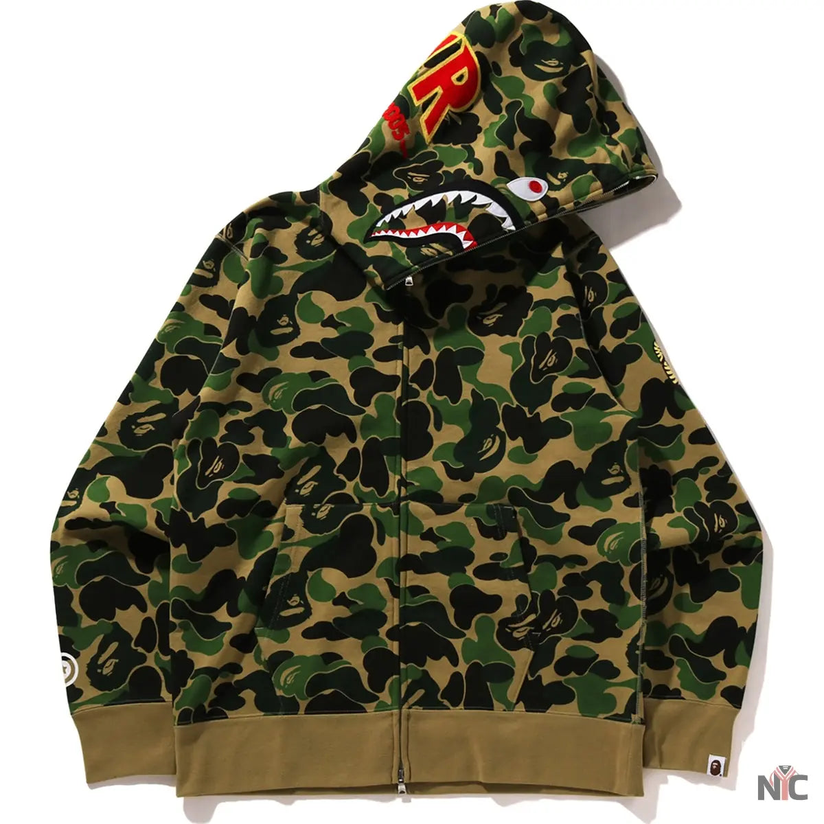 Abc Camo Shark Full Zip Hoodie Mens