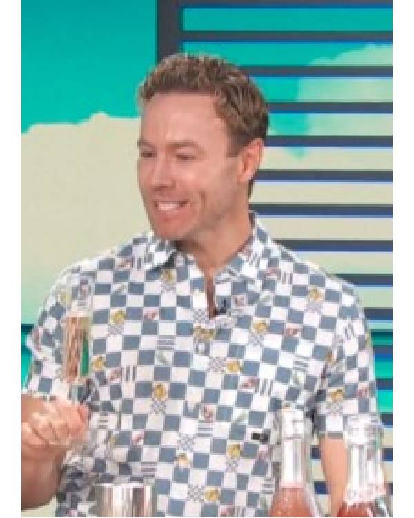 Access Daily Paul Zahn Blue and White Check Shirt