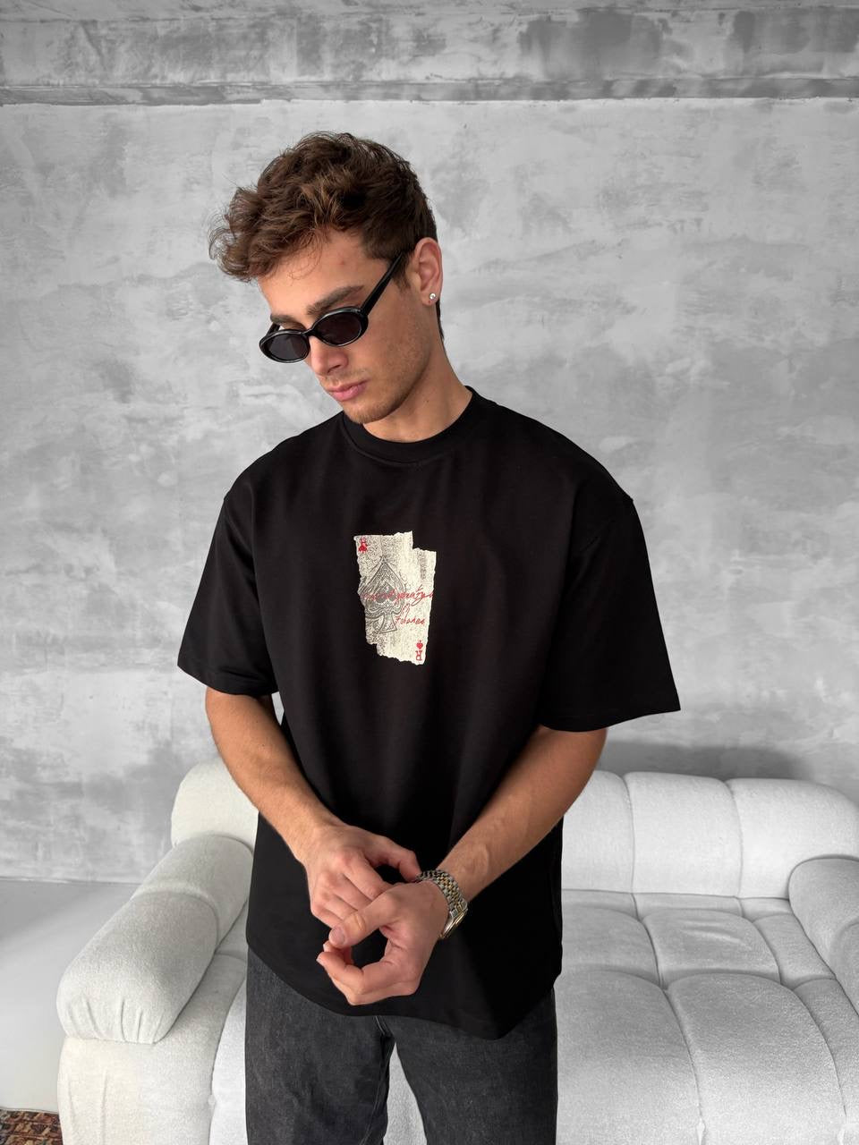 Ace of Spades Graphic T-Shirt – Playing Card Cotton Tee