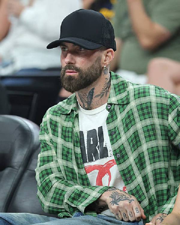 Adam Levine Maroon 5 Green Plaid Shirt