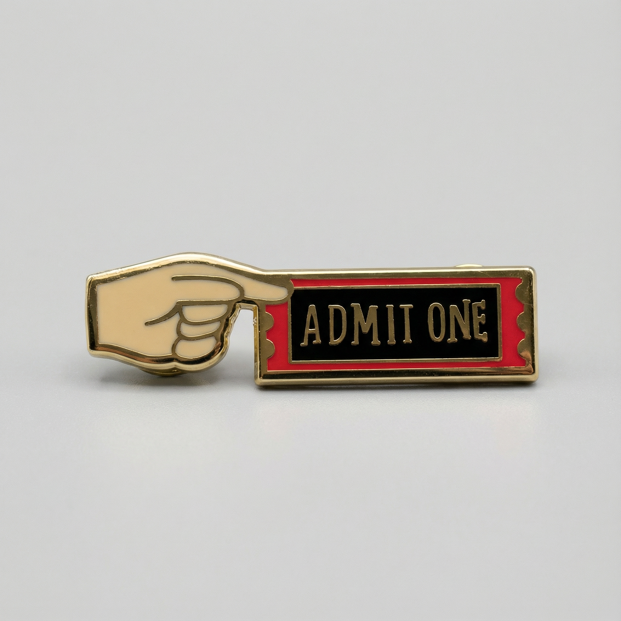 &amp;quot;Admit One&amp;quot; Carnival Ticket Enamel Pin on Gift Card