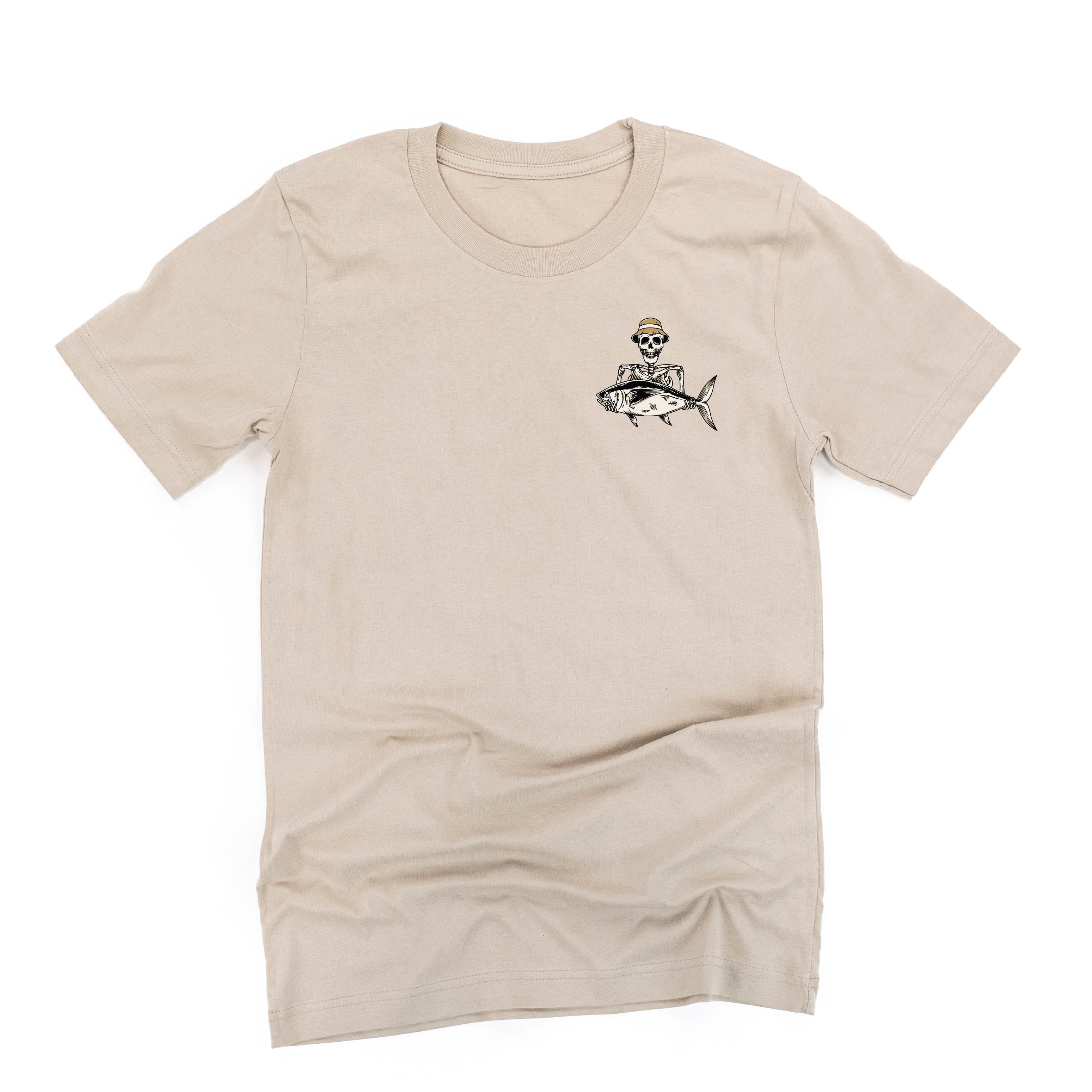 Fishing Skelly - Never Give Up (pf&amp;b) - Unisex Tee