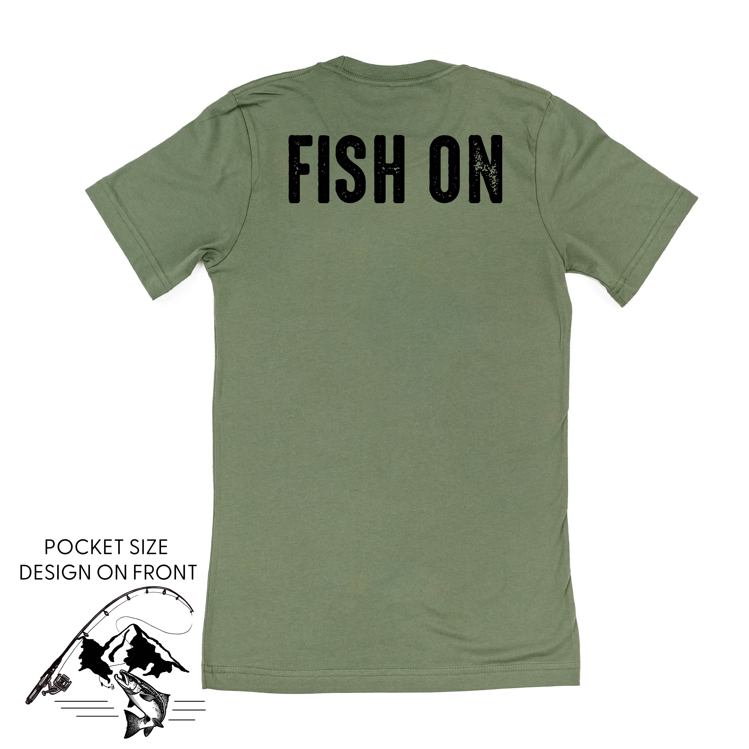Mountain Fish &amp; Pole - Fish On (pf&amp;b) - Unisex Tee