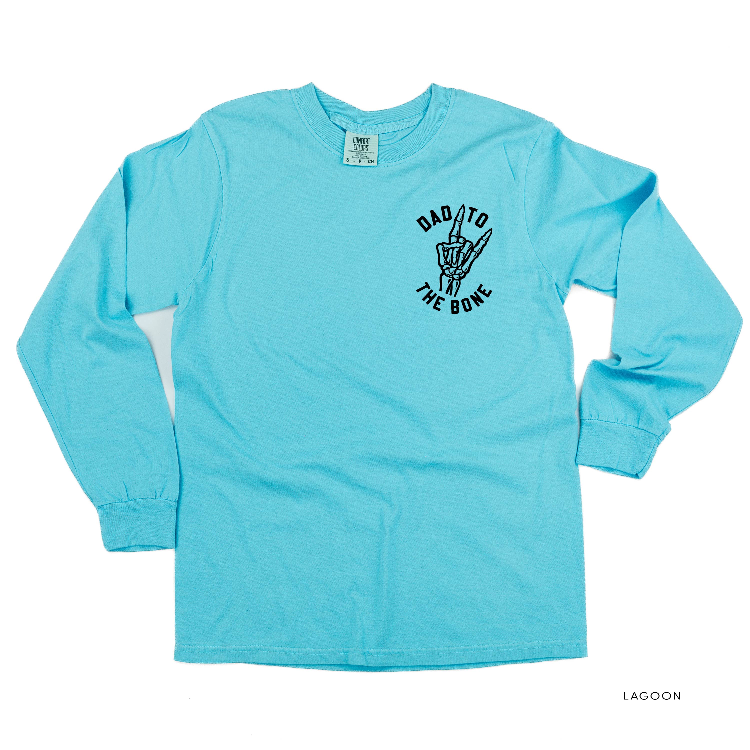 Dad To The Bone (pocket) - Long Sleeve Comfort Colors Tee