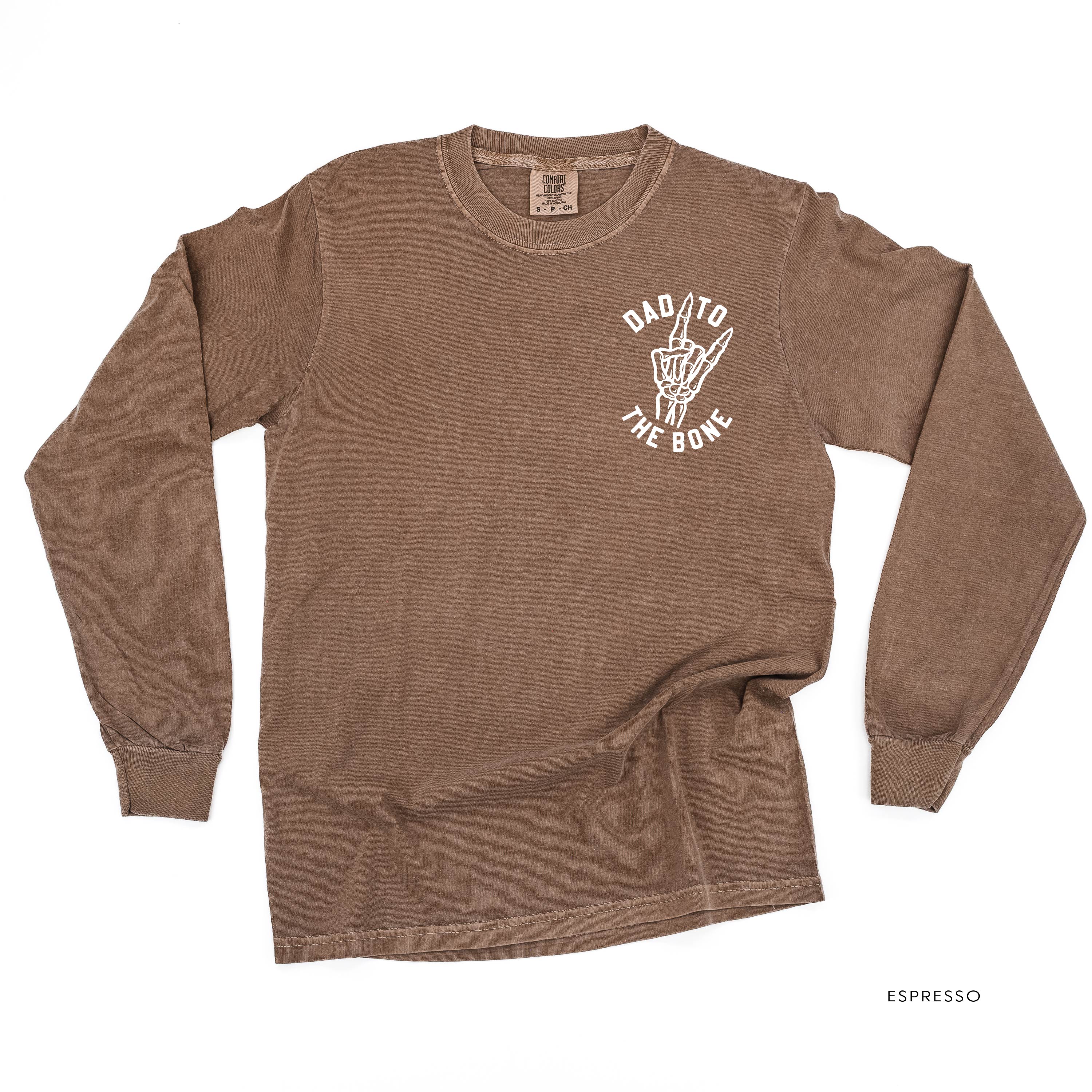 Dad To The Bone (pocket) - Long Sleeve Comfort Colors Tee