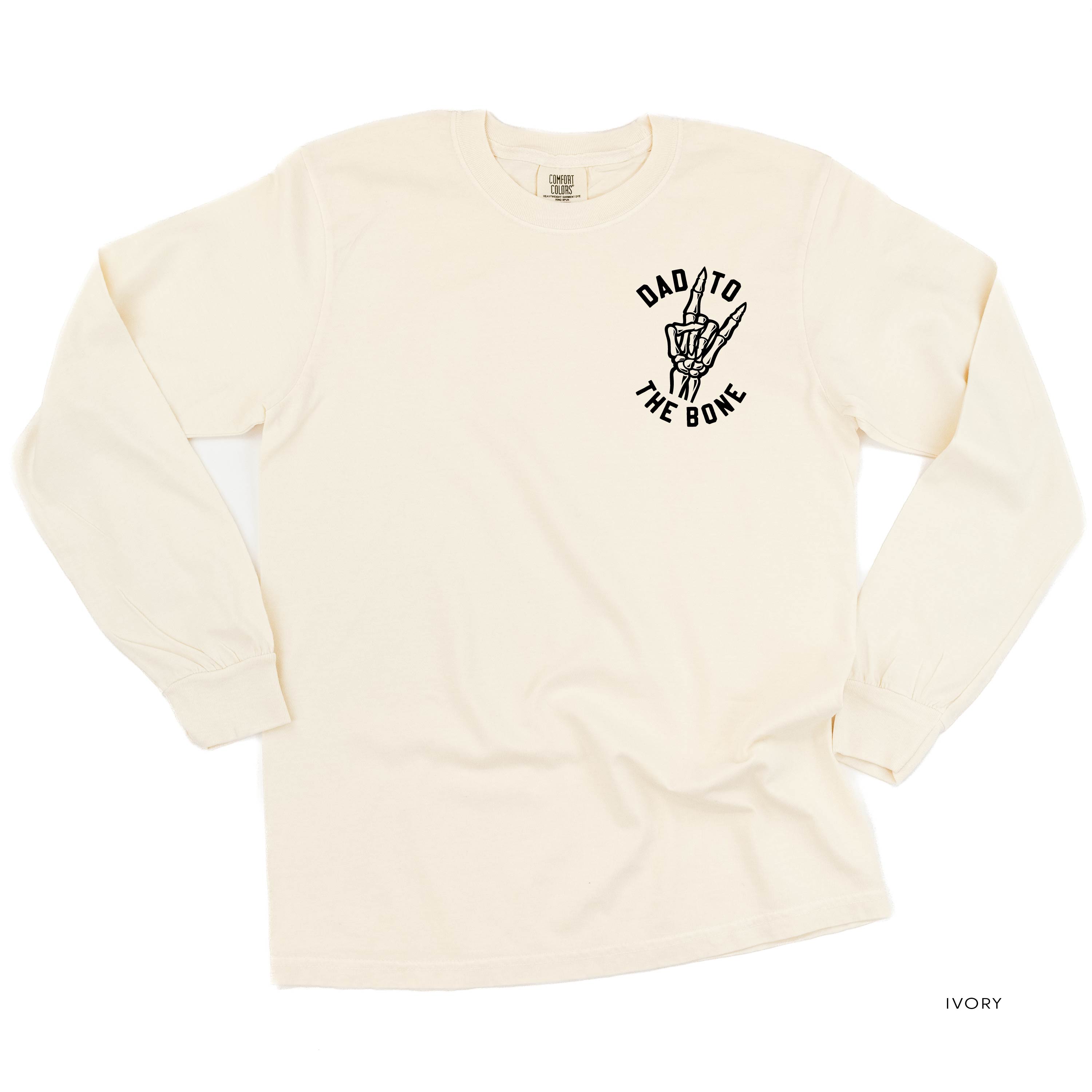 Dad To The Bone (pocket) - Long Sleeve Comfort Colors Tee