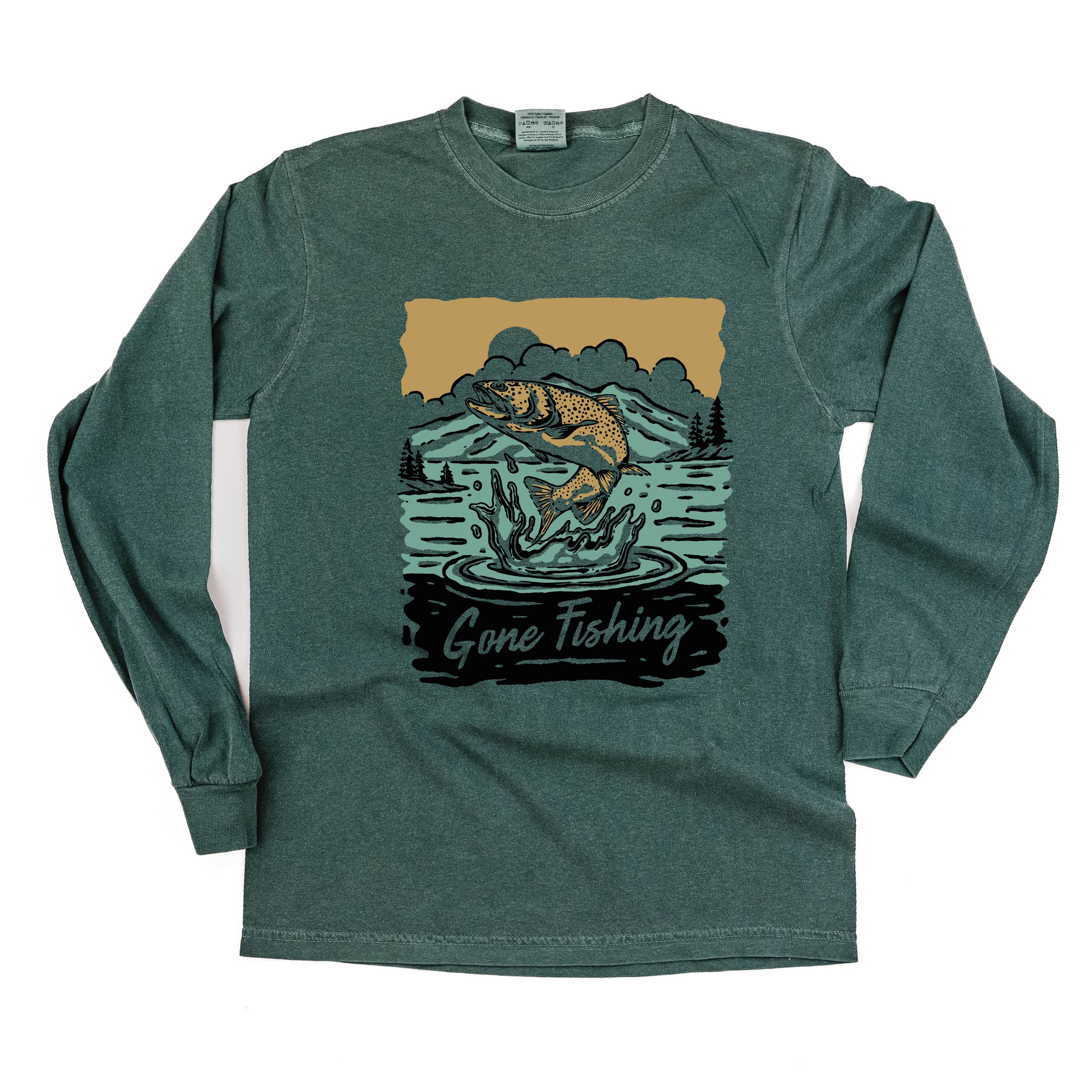 Gone Fishing - Long Sleeve Comfort Colors Tee