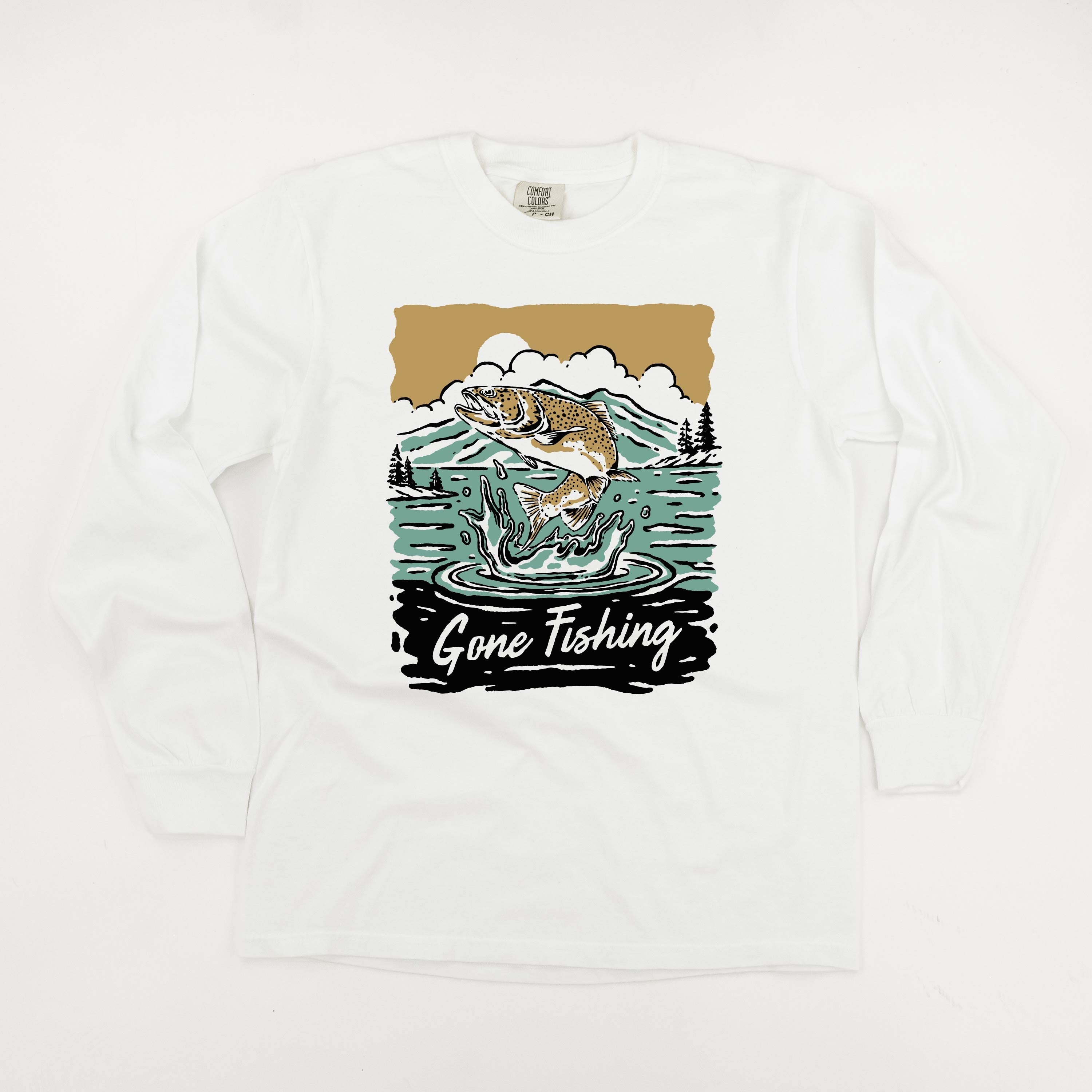 Gone Fishing - Long Sleeve Comfort Colors Tee