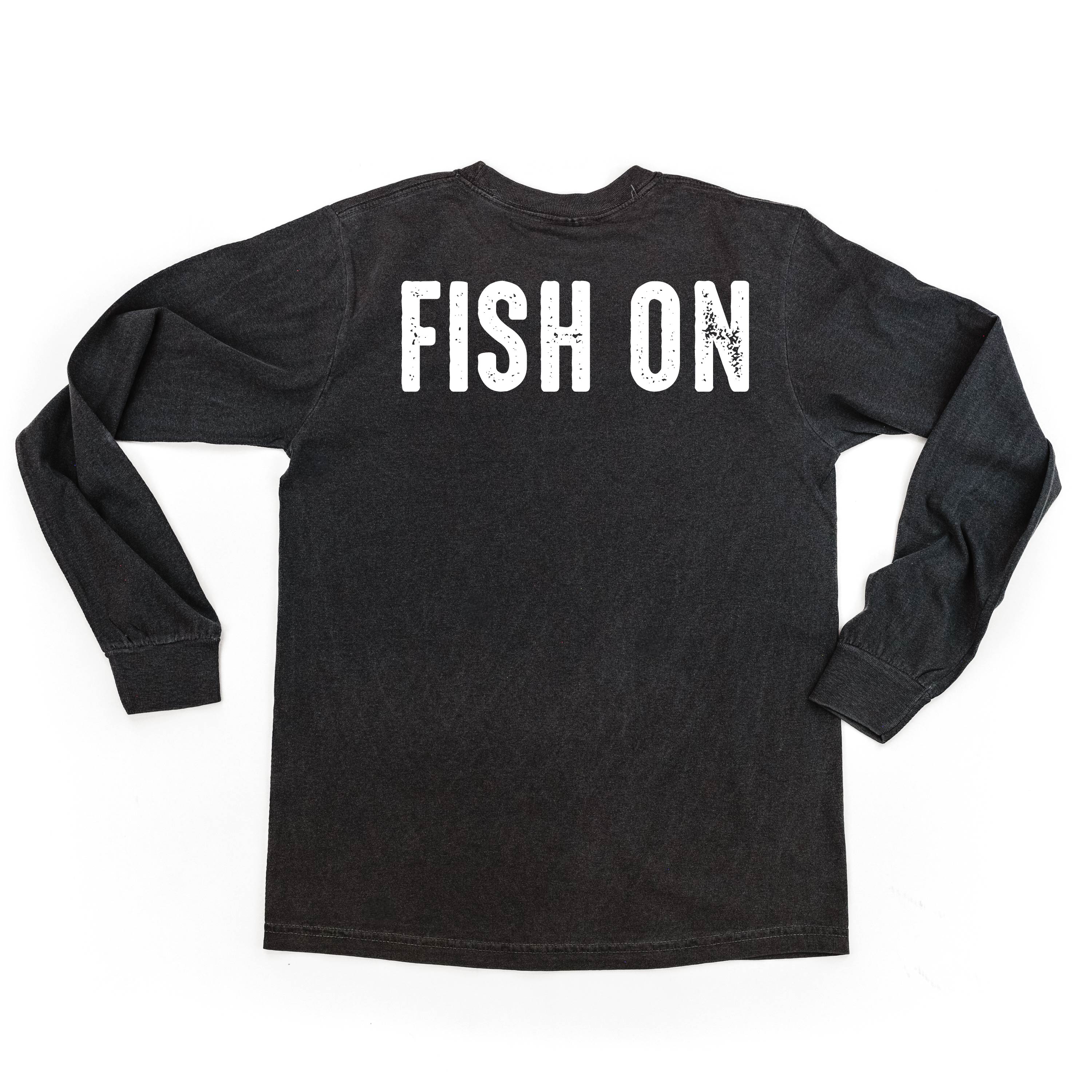 Mountain Fish &amp; Pole - Fish On (pf&amp;b) - LONG SLEEVE Comfort Colors Tee