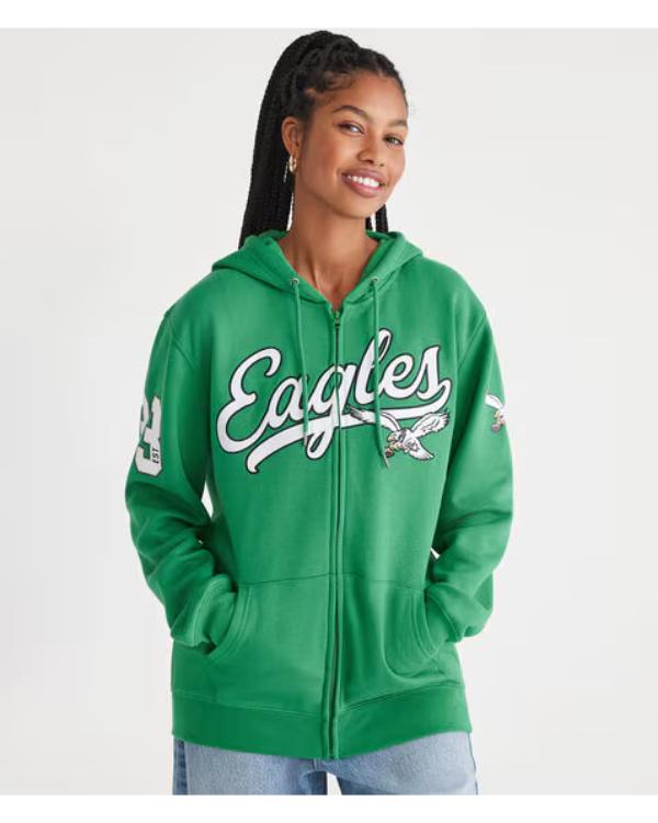 Aeropostale Eagles Script Full-Zip Hoodie